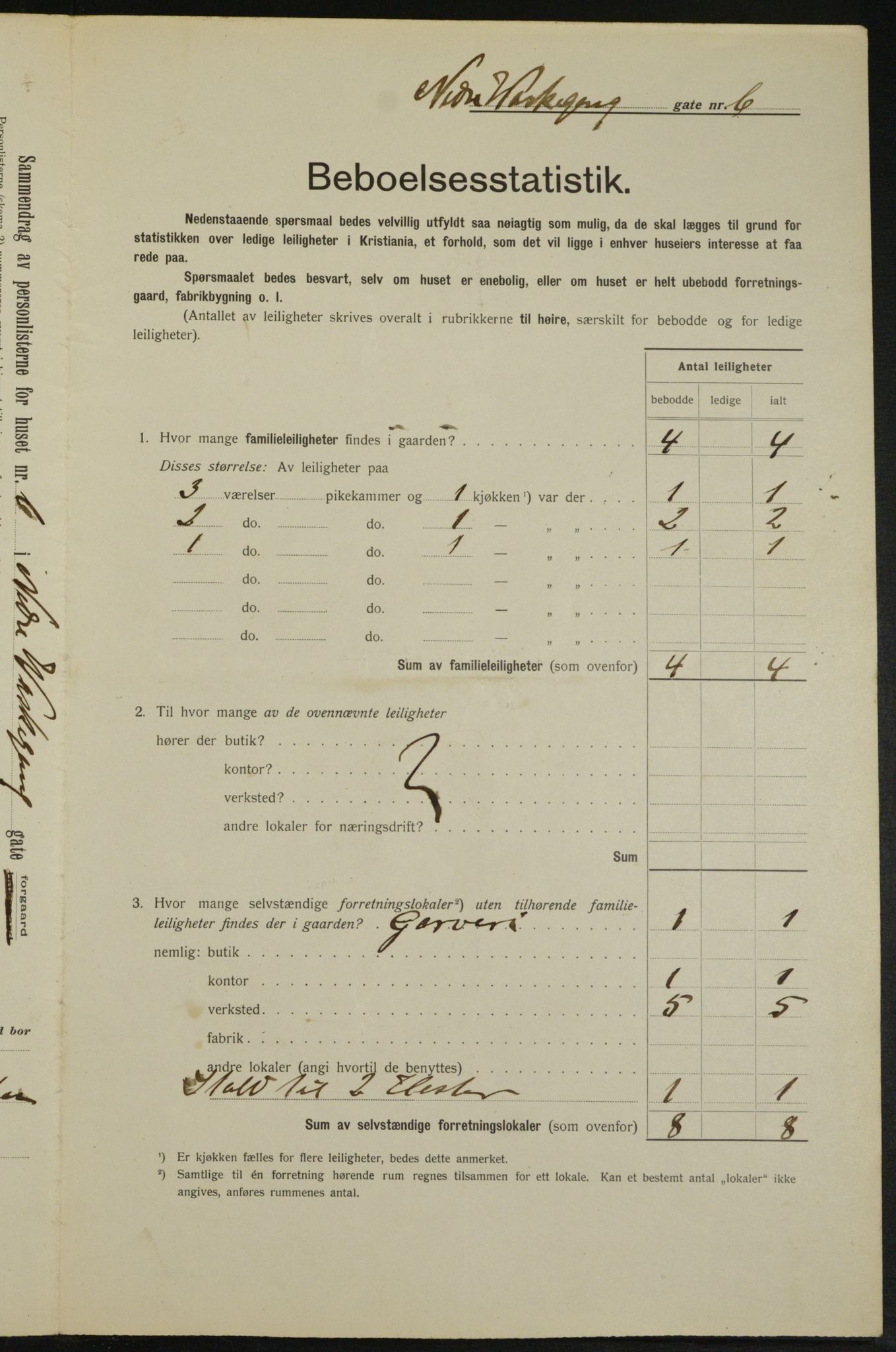 OBA, Kommunal folketelling 1.2.1913 for Kristiania, 1913, s. 69505