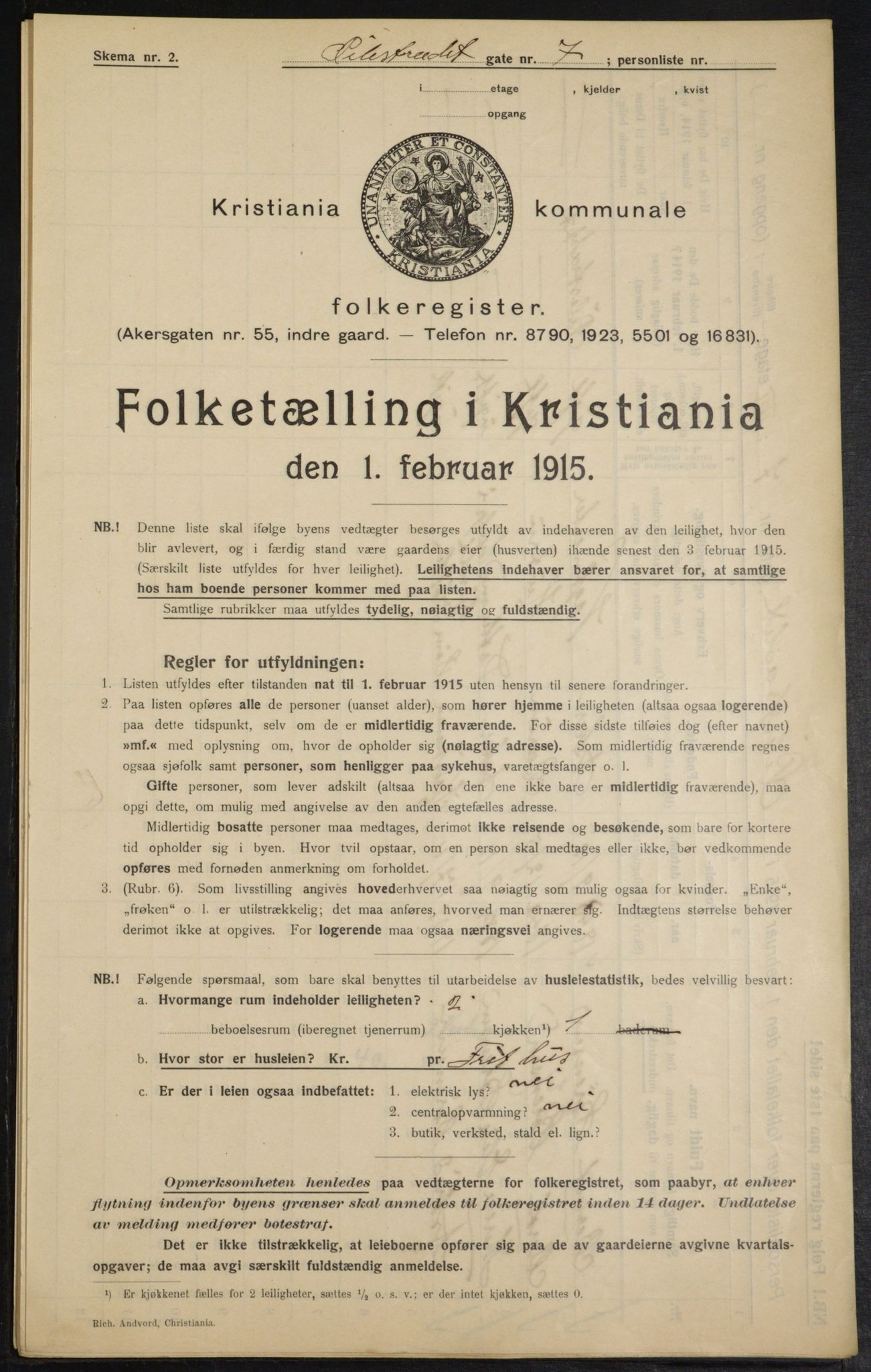 OBA, Kommunal folketelling 1.2.1915 for Kristiania, 1915, s. 78250