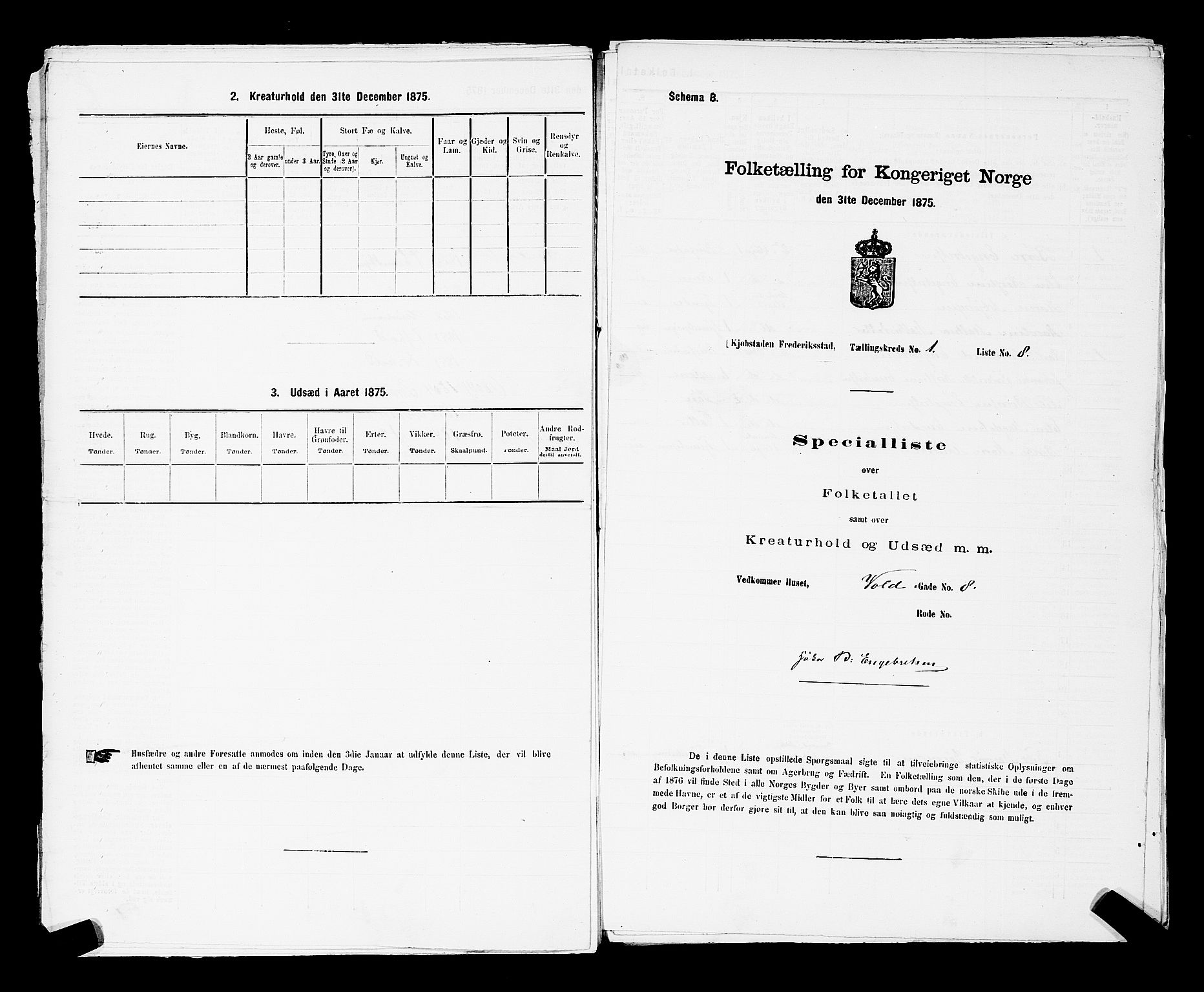 RA, Folketelling 1875 for 0103B Fredrikstad prestegjeld, Fredrikstad kjøpstad, 1875, s. 32