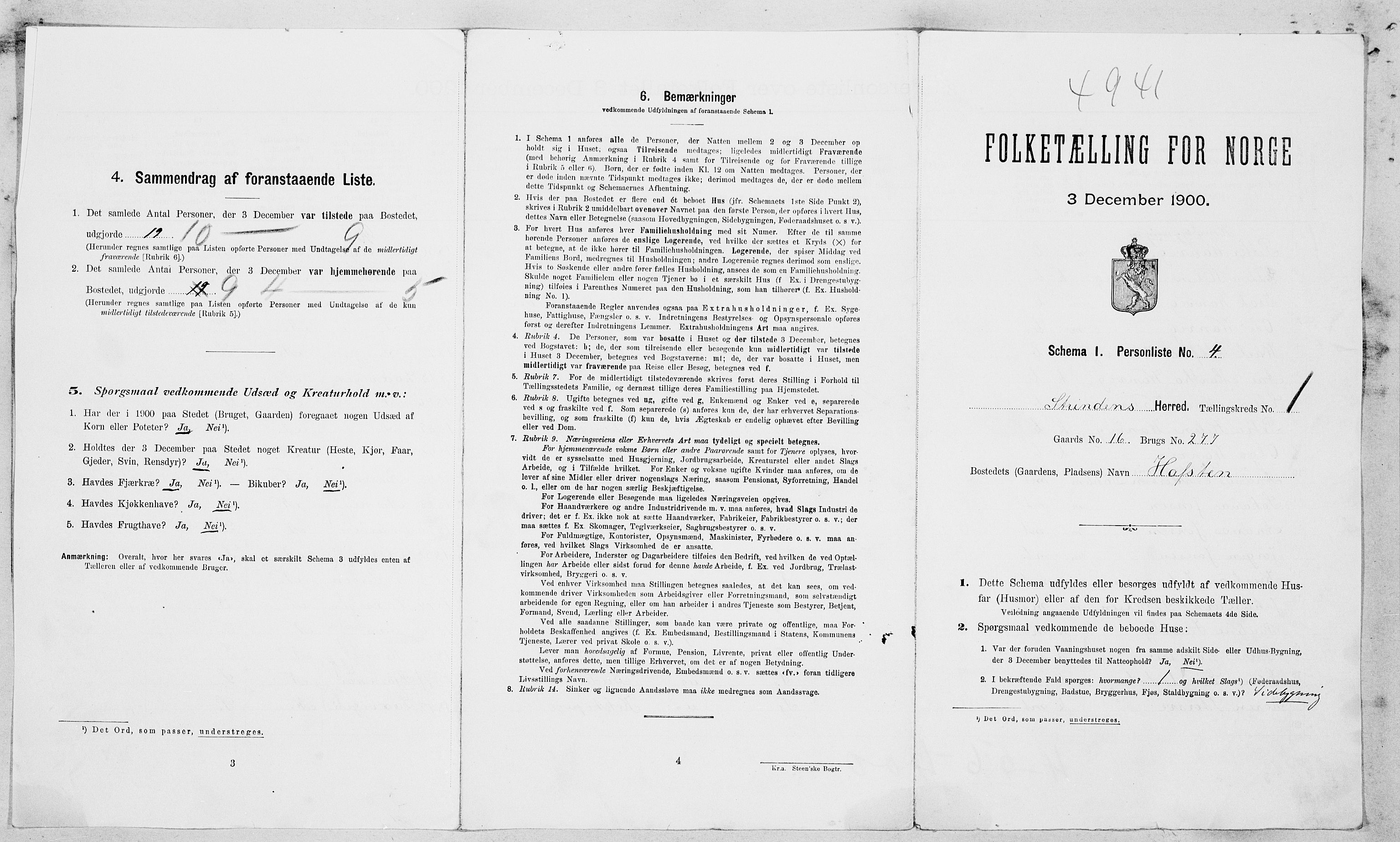 SAT, Folketelling 1900 for 1660 Strinda herred, 1900, s. 98