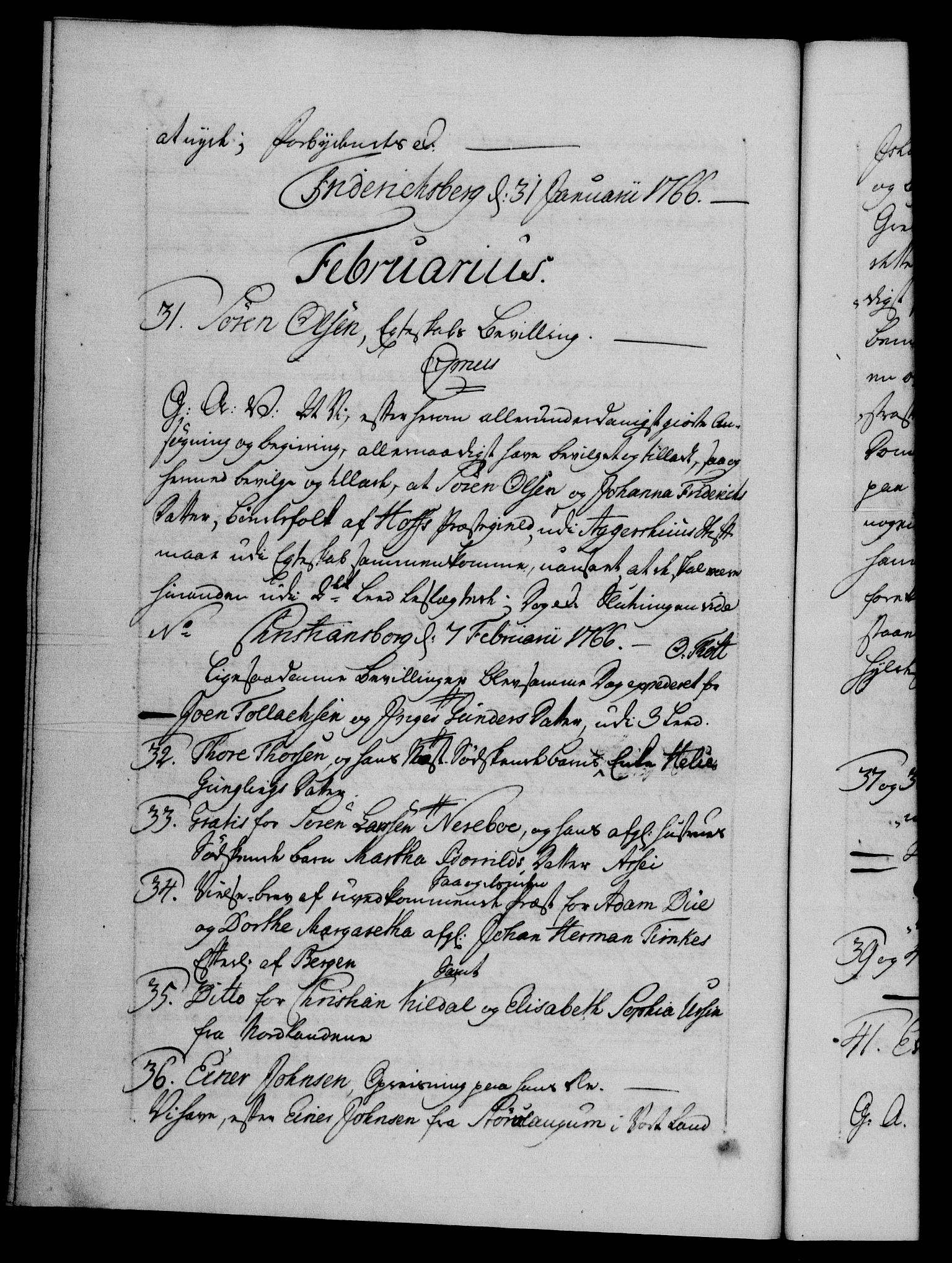 Danske Kanselli 1572-1799, RA/EA-3023/F/Fc/Fca/Fcaa/L0043: Norske registre, 1766-1768, s. 9b