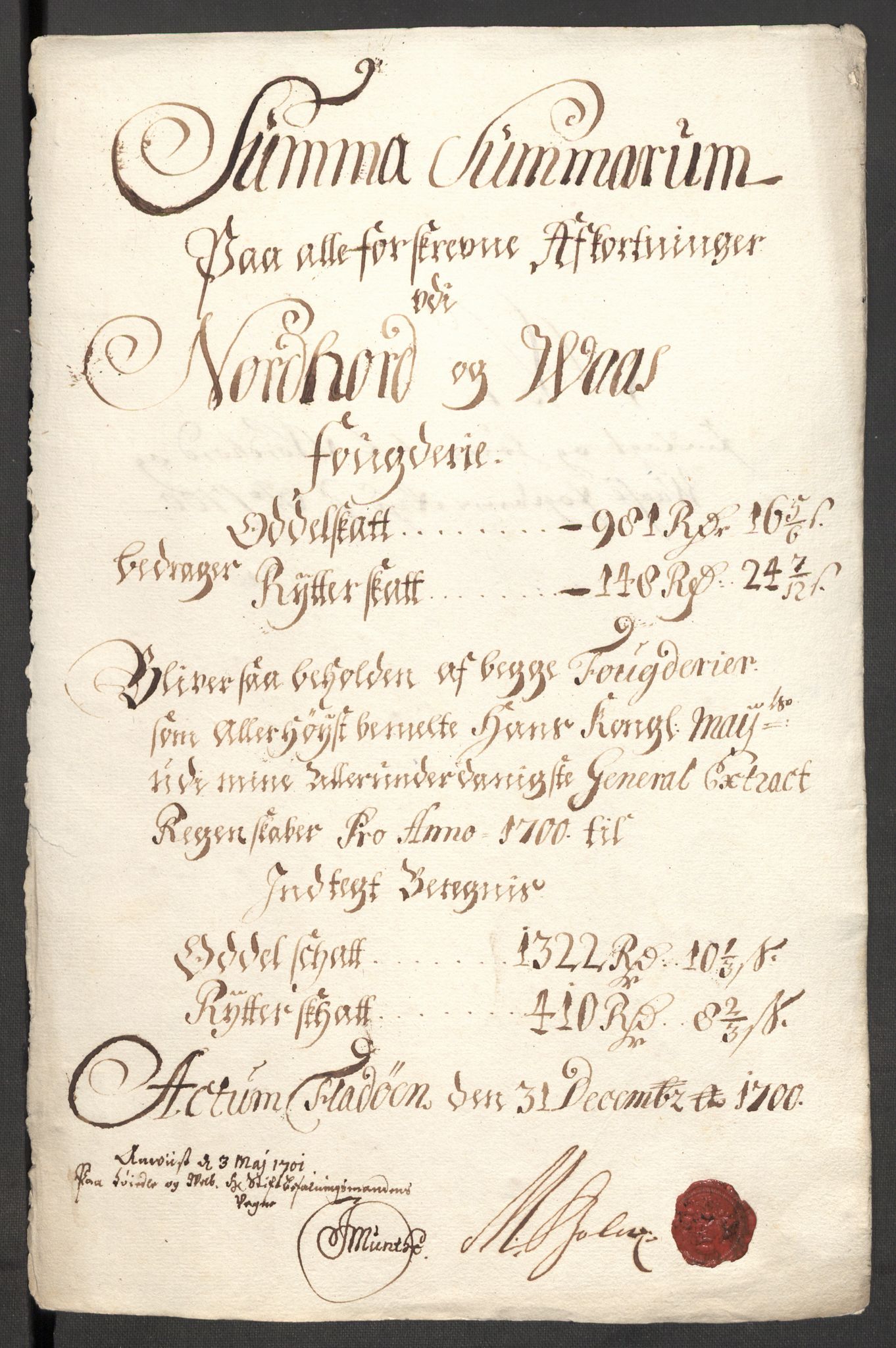Rentekammeret inntil 1814, Reviderte regnskaper, Fogderegnskap, RA/EA-4092/R51/L3185: Fogderegnskap Nordhordland og Voss, 1700-1701, s. 129