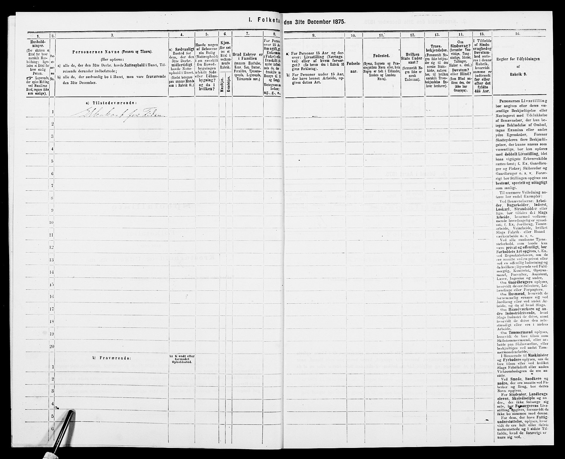 SAK, Folketelling 1875 for 0933P Herefoss prestegjeld, 1875, s. 219