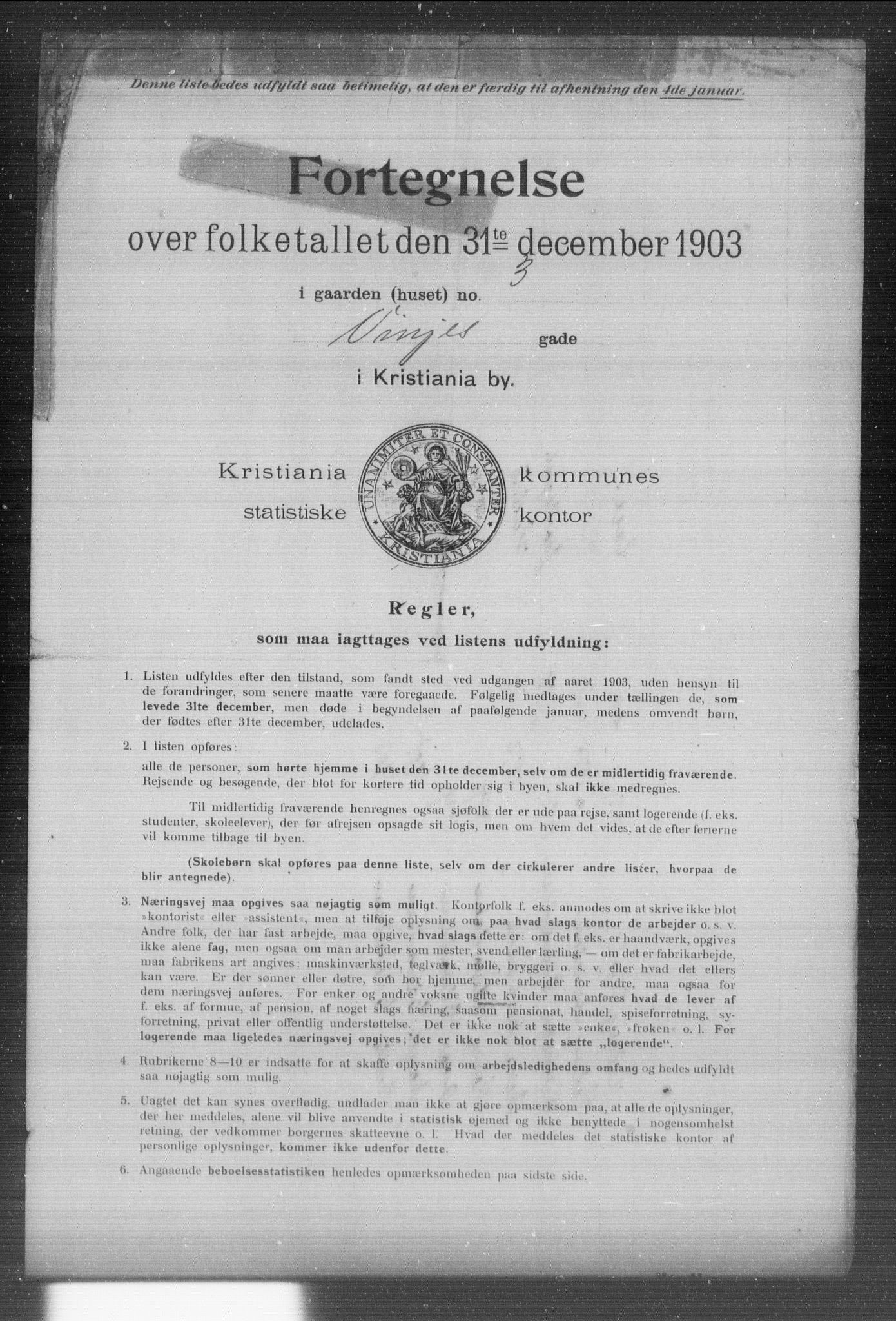 OBA, Kommunal folketelling 31.12.1903 for Kristiania kjøpstad, 1903, s. 23797