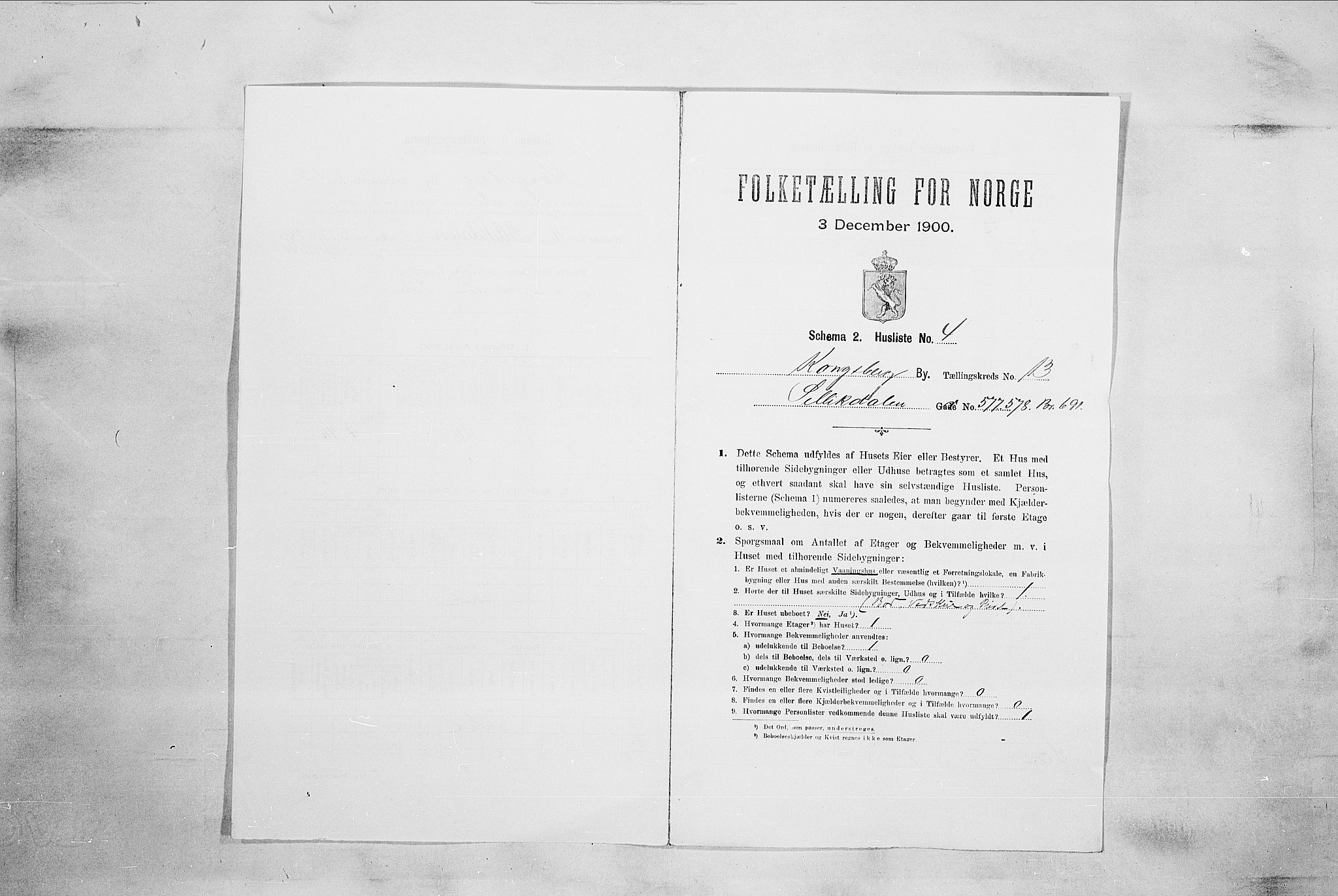 RA, Folketelling 1900 for 0604 Kongsberg kjøpstad, 1900, s. 2242