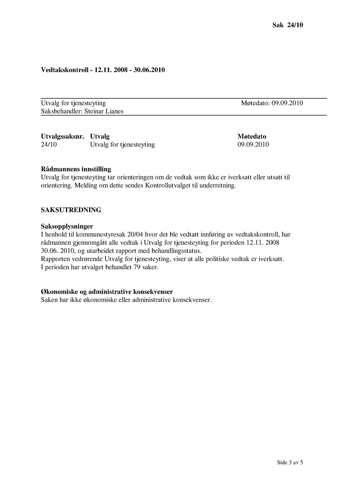 Klæbu Kommune, TRKO/KK/14-UTY/L003: Utvalg for tjenesteyting - Møtedokumenter, 2010, s. 75