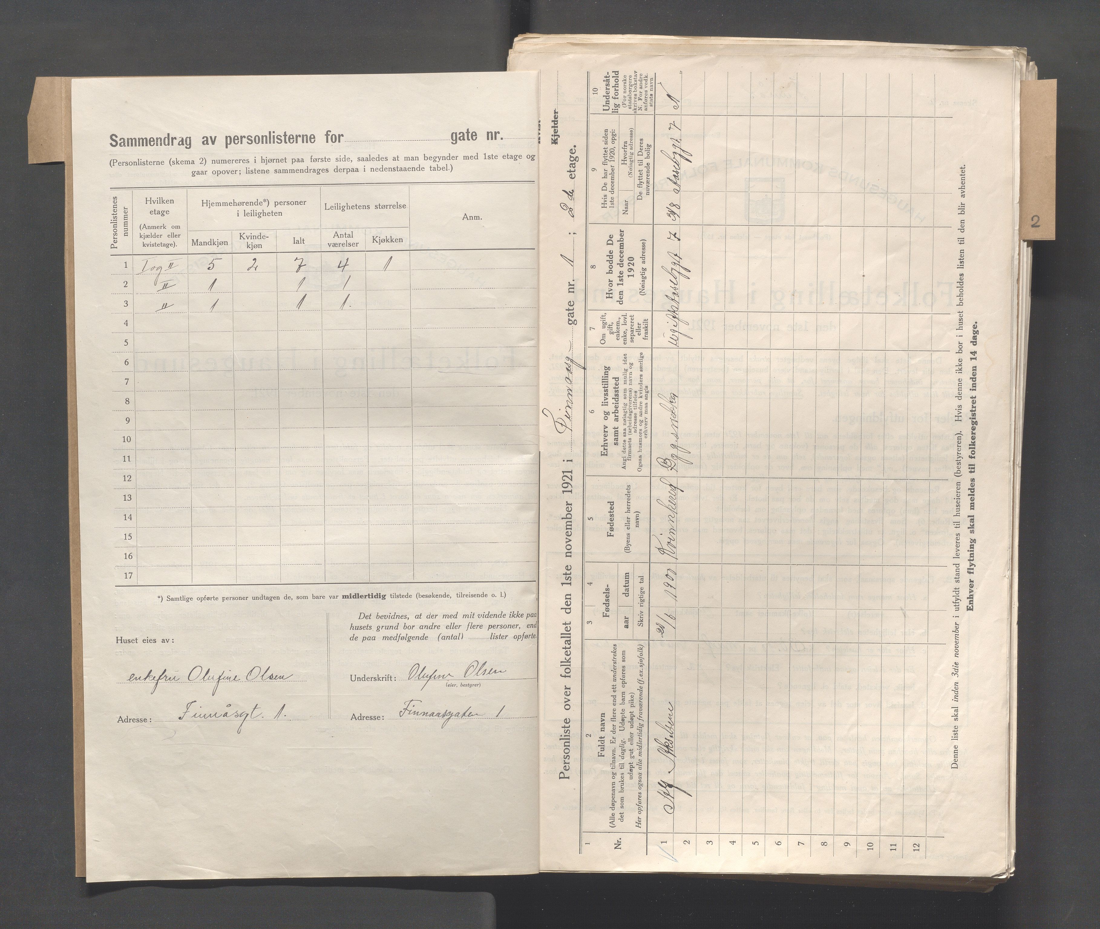 IKAR, Kommunal folketelling 1.11.1921 for Haugesund, 1921, s. 793