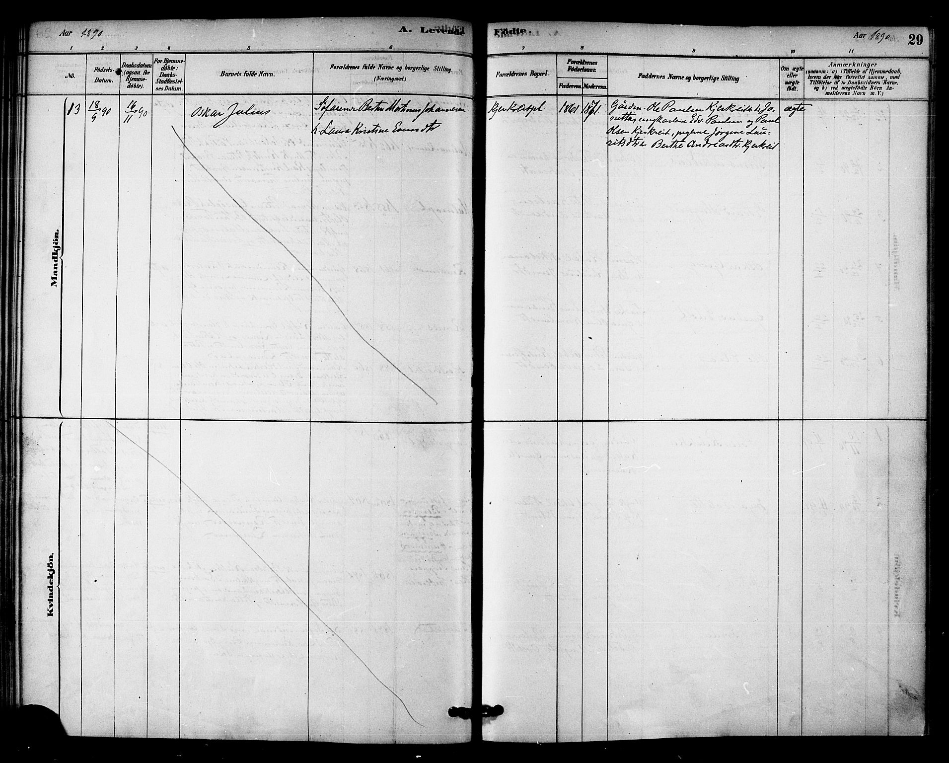 Ministerialprotokoller, klokkerbøker og fødselsregistre - Nord-Trøndelag, SAT/A-1458/745/L0429: Ministerialbok nr. 745A01, 1878-1894, s. 29