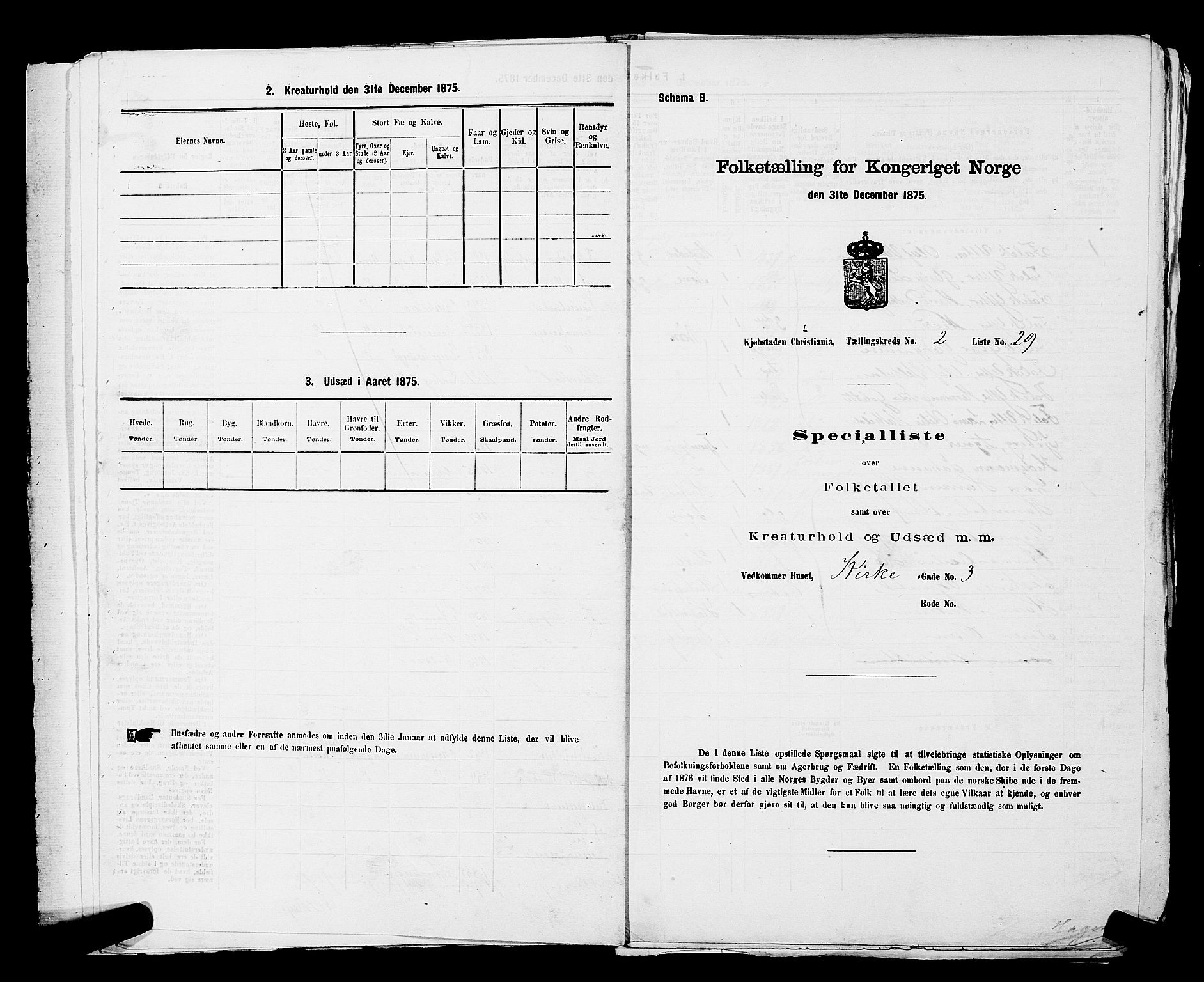 RA, Folketelling 1875 for 0301 Kristiania kjøpstad, 1875, s. 172