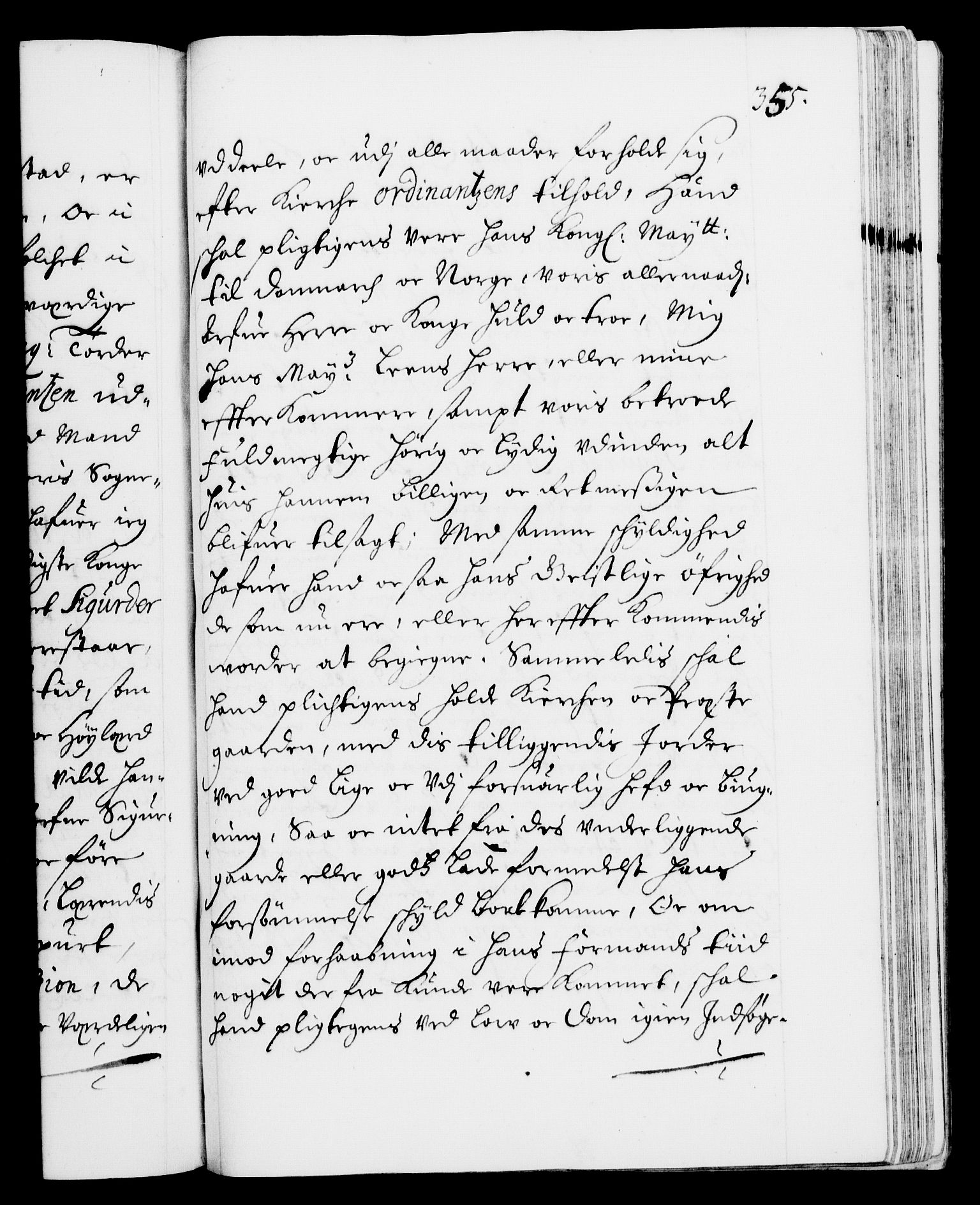 Danske Kanselli 1572-1799, AV/RA-EA-3023/F/Fc/Fca/Fcaa/L0012: Norske registre (mikrofilm), 1674-1680, s. 355a