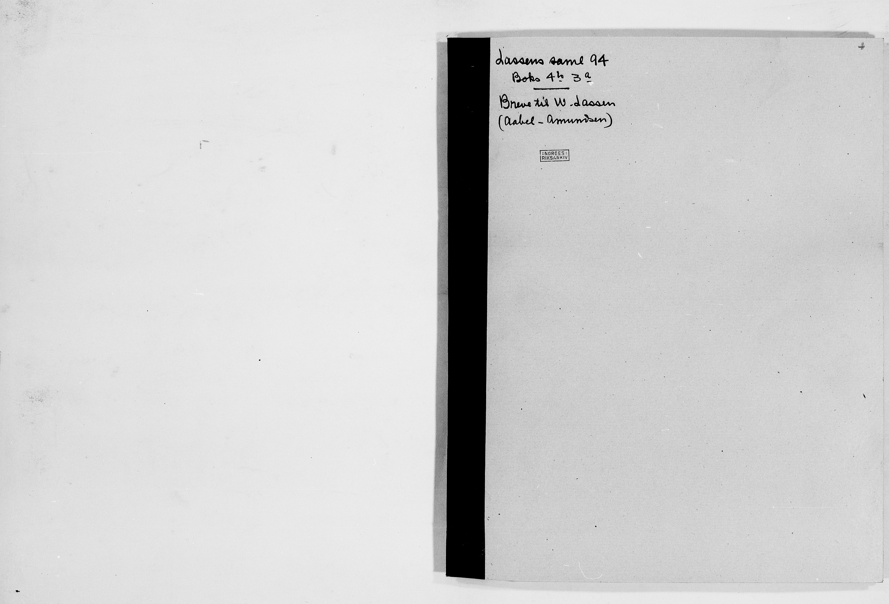 Lassens samlinger, AV/RA-PA-0051/G/L0094: Alfabetisk ordnede brev til Wilhelm Lassen: Aabel - Bonnevie, 1815-1907, s. 2