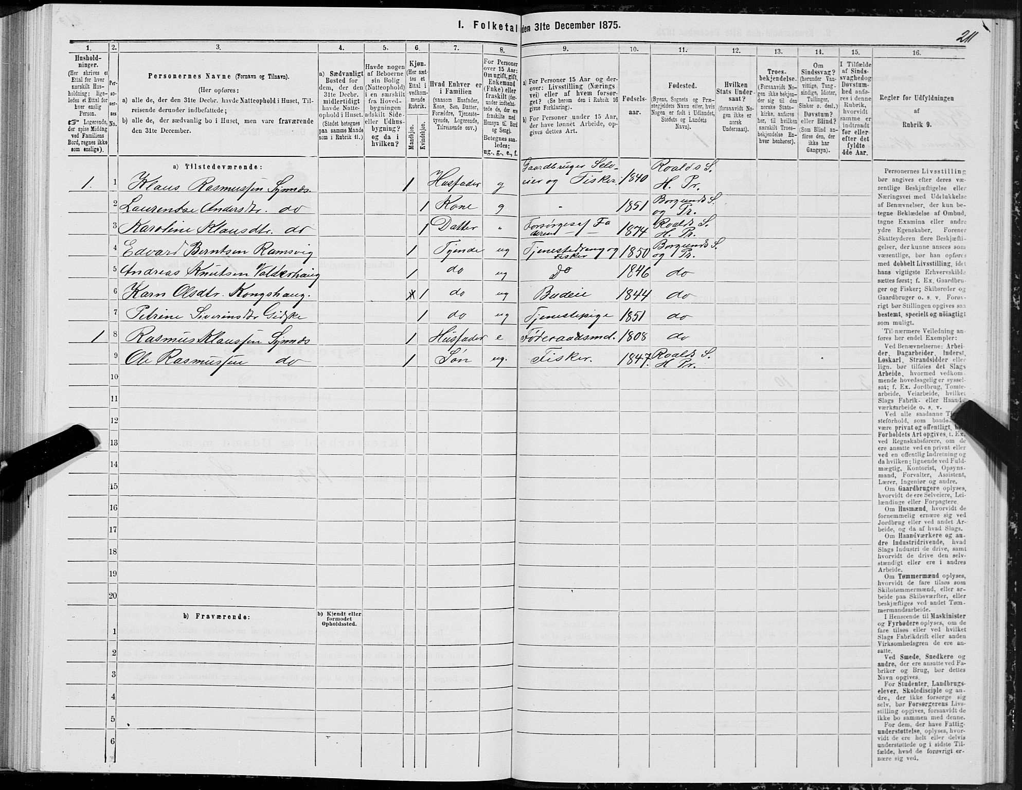 SAT, Folketelling 1875 for 1534P Haram prestegjeld, 1875, s. 3211