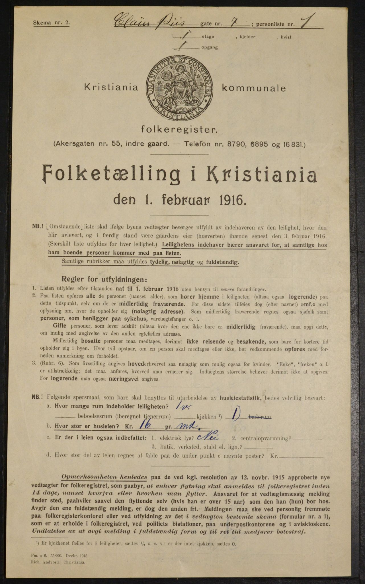 OBA, Kommunal folketelling 1.2.1916 for Kristiania, 1916, s. 12829