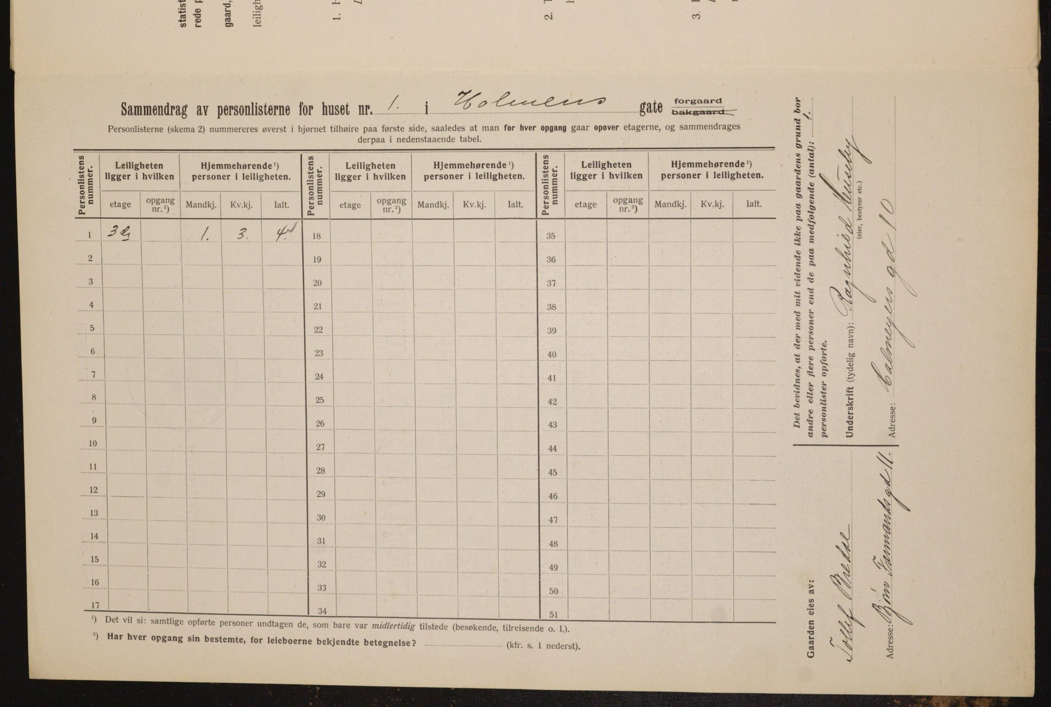 OBA, Kommunal folketelling 1.2.1912 for Kristiania, 1912, s. 41217