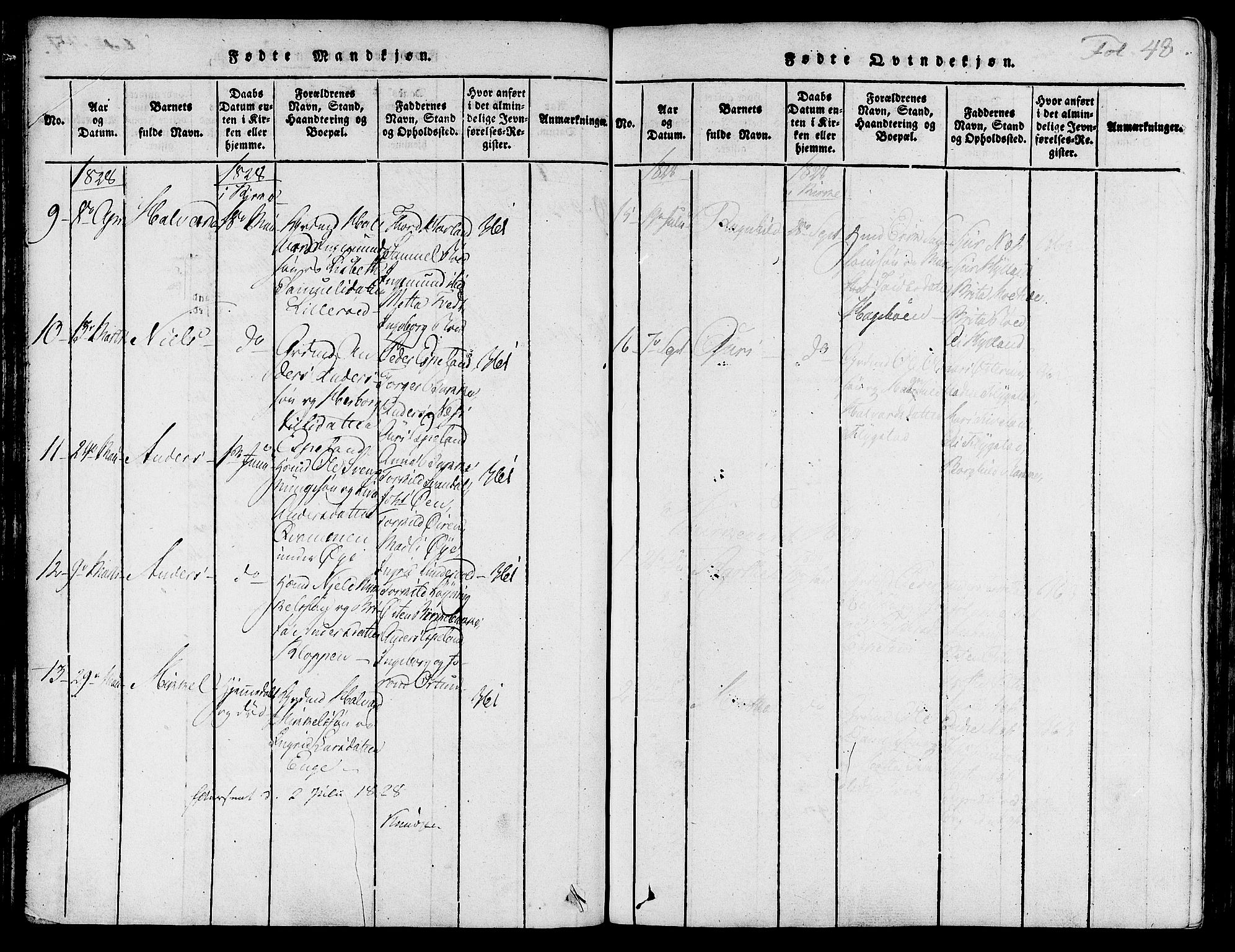 Suldal sokneprestkontor, AV/SAST-A-101845/01/IV/L0007: Ministerialbok nr. A 7, 1817-1838, s. 48