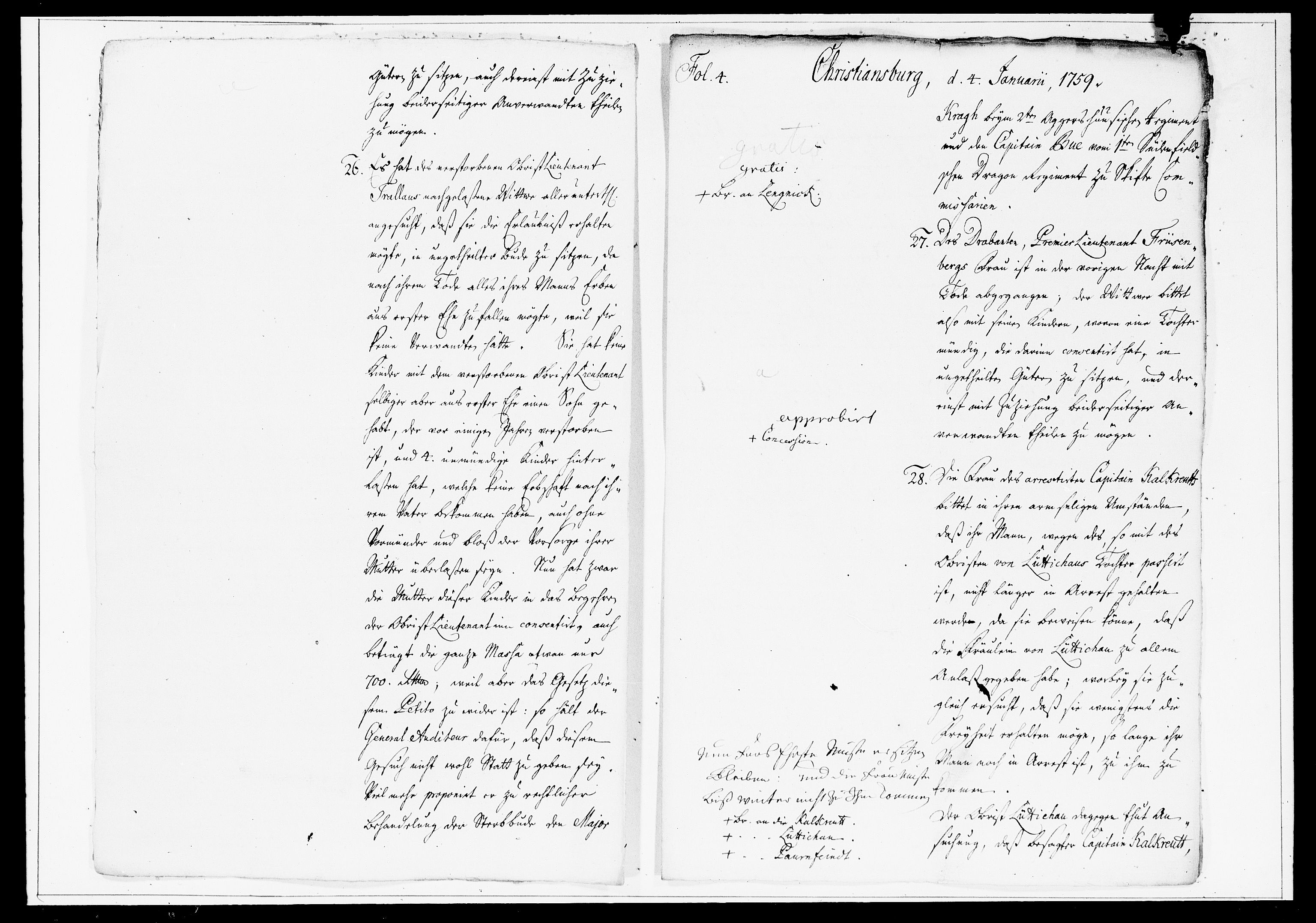 Krigskollegiet, Krigskancelliet, DRA/A-0006/-/1315-1333: Refererede sager, 1759, s. 8