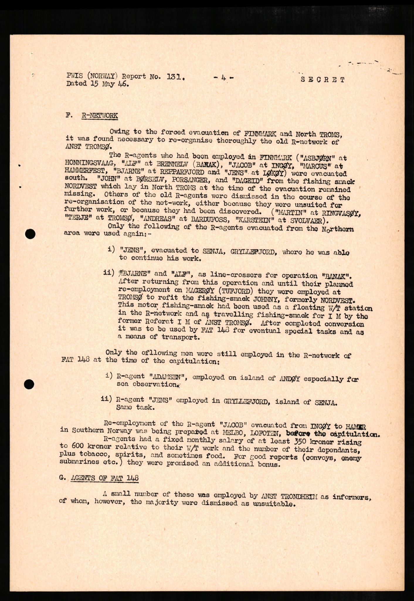 Forsvaret, Forsvarets overkommando II, RA/RAFA-3915/D/Db/L0005: CI Questionaires. Tyske okkupasjonsstyrker i Norge. Tyskere., 1945-1946, s. 368