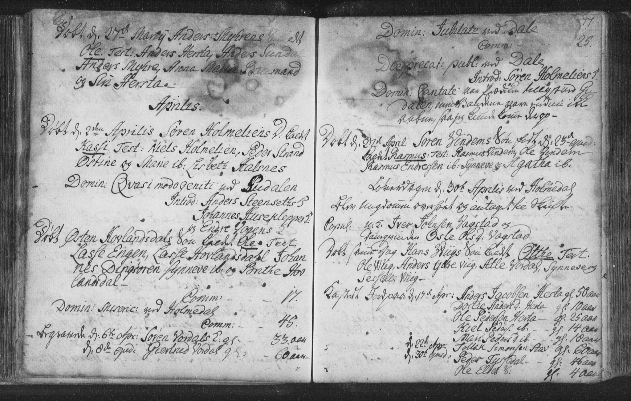 Fjaler sokneprestembete, SAB/A-79801/H/Haa/Haaa/L0002: Ministerialbok nr. A 2, 1779-1798, s. 77