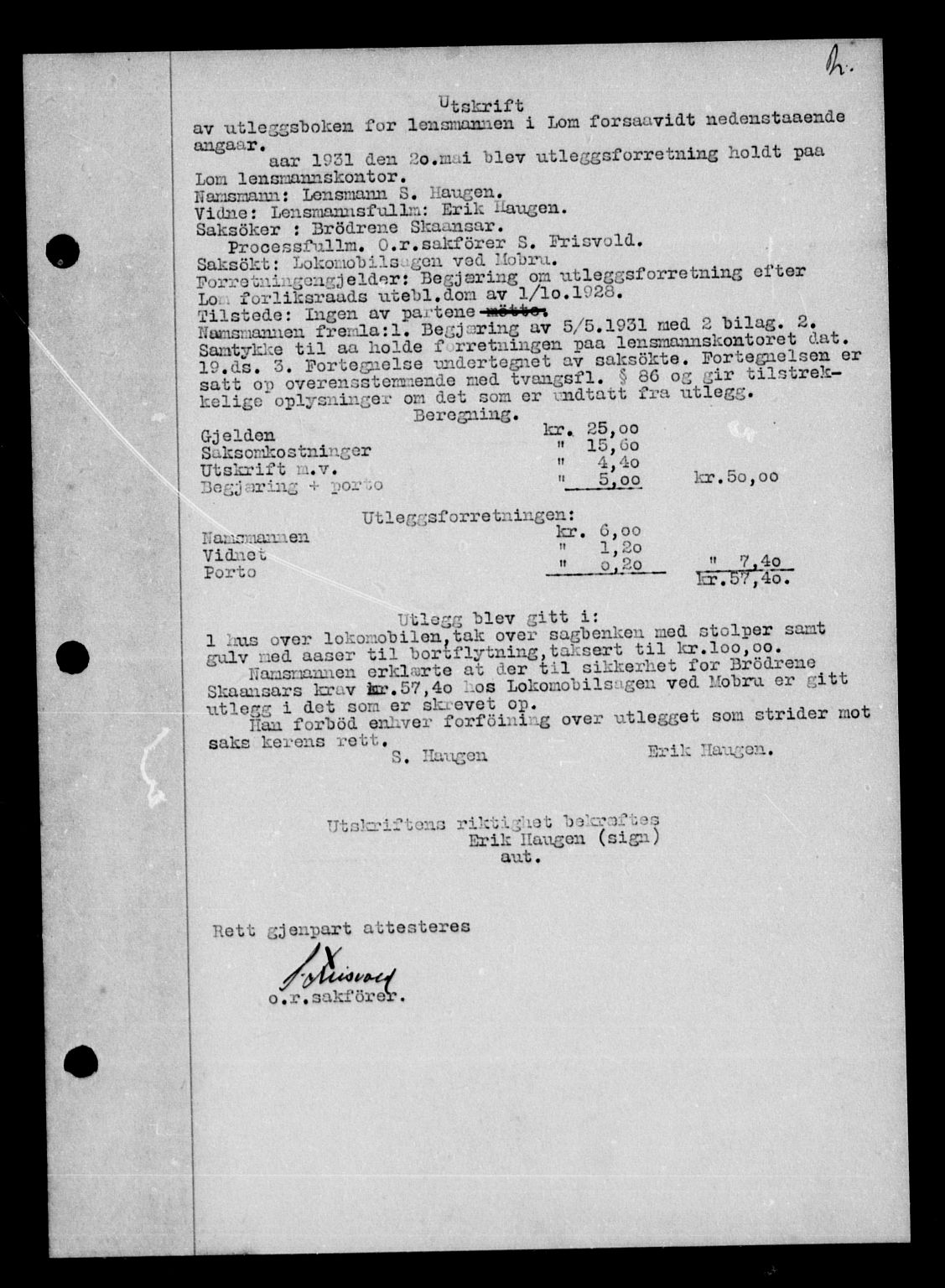 Nord-Gudbrandsdal tingrett, AV/SAH-TING-002/H/Hb/Hba/L0035: Pantebok nr. 35, 1931-1931, s. 2