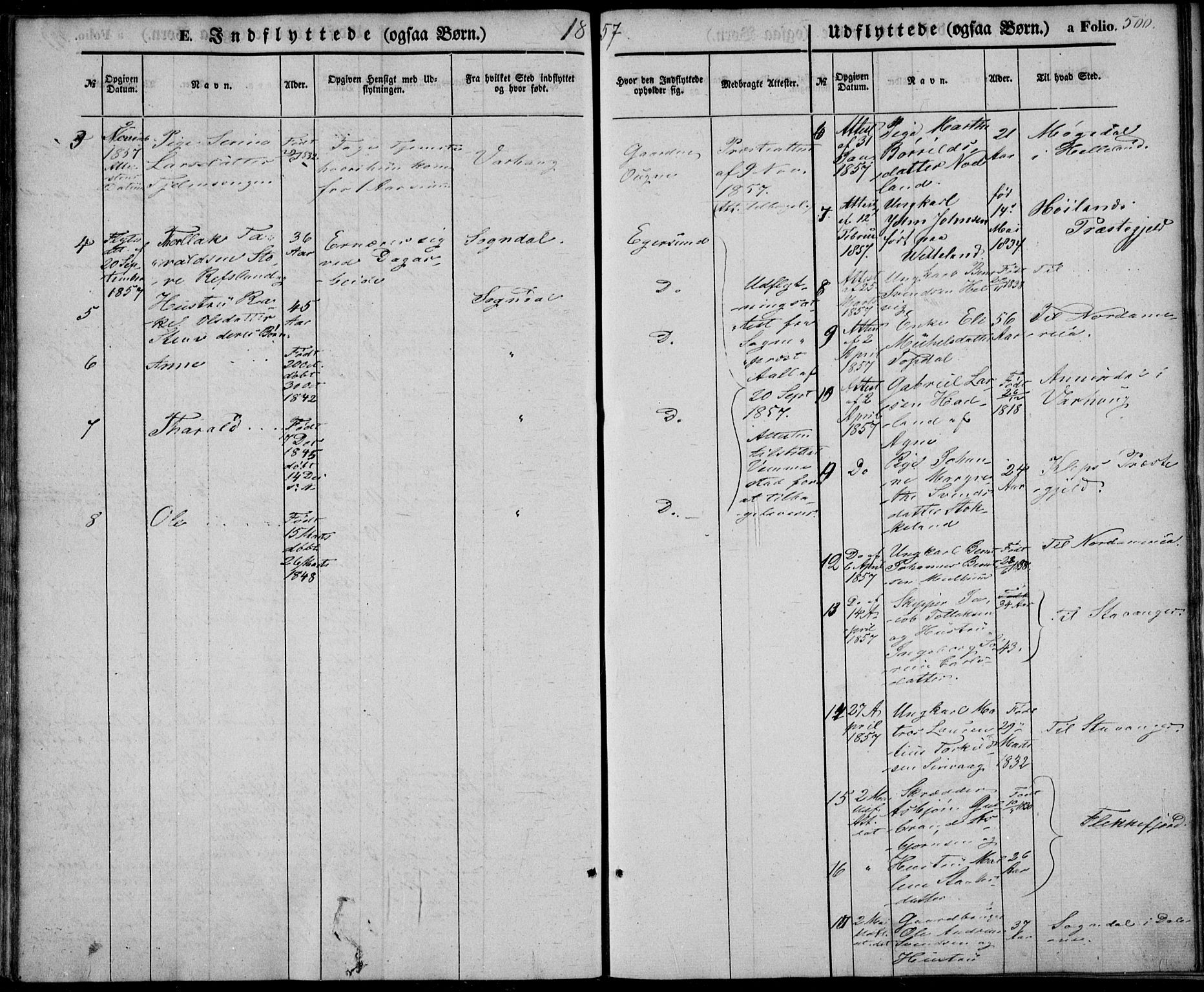 Eigersund sokneprestkontor, SAST/A-101807/S08/L0013: Ministerialbok nr. A 12.2, 1850-1865, s. 500