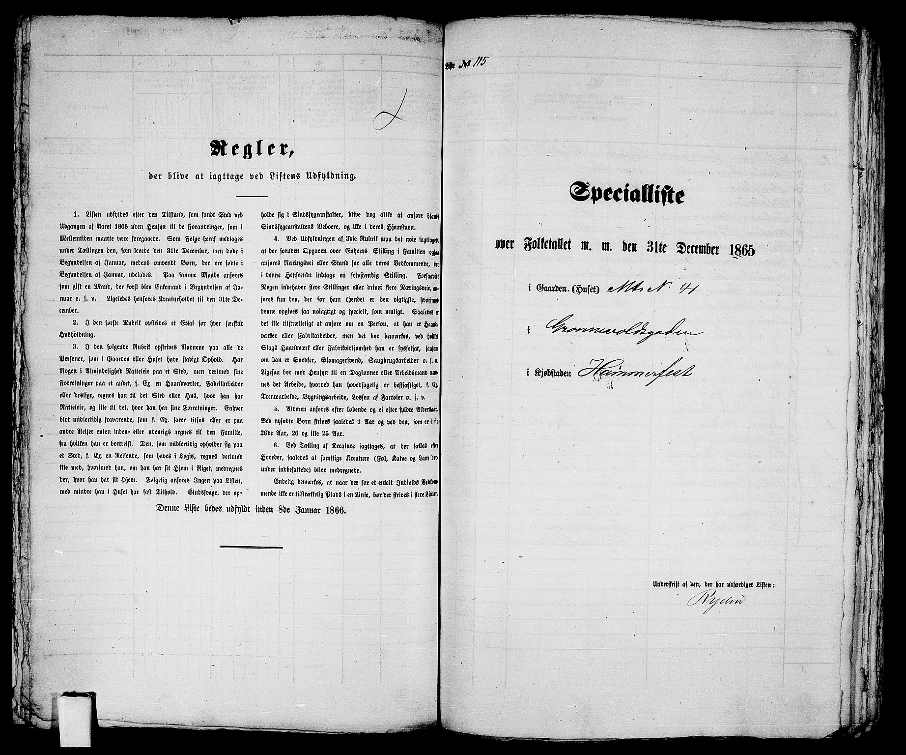 RA, Folketelling 1865 for 2001B Hammerfest prestegjeld, Hammerfest kjøpstad, 1865, s. 237