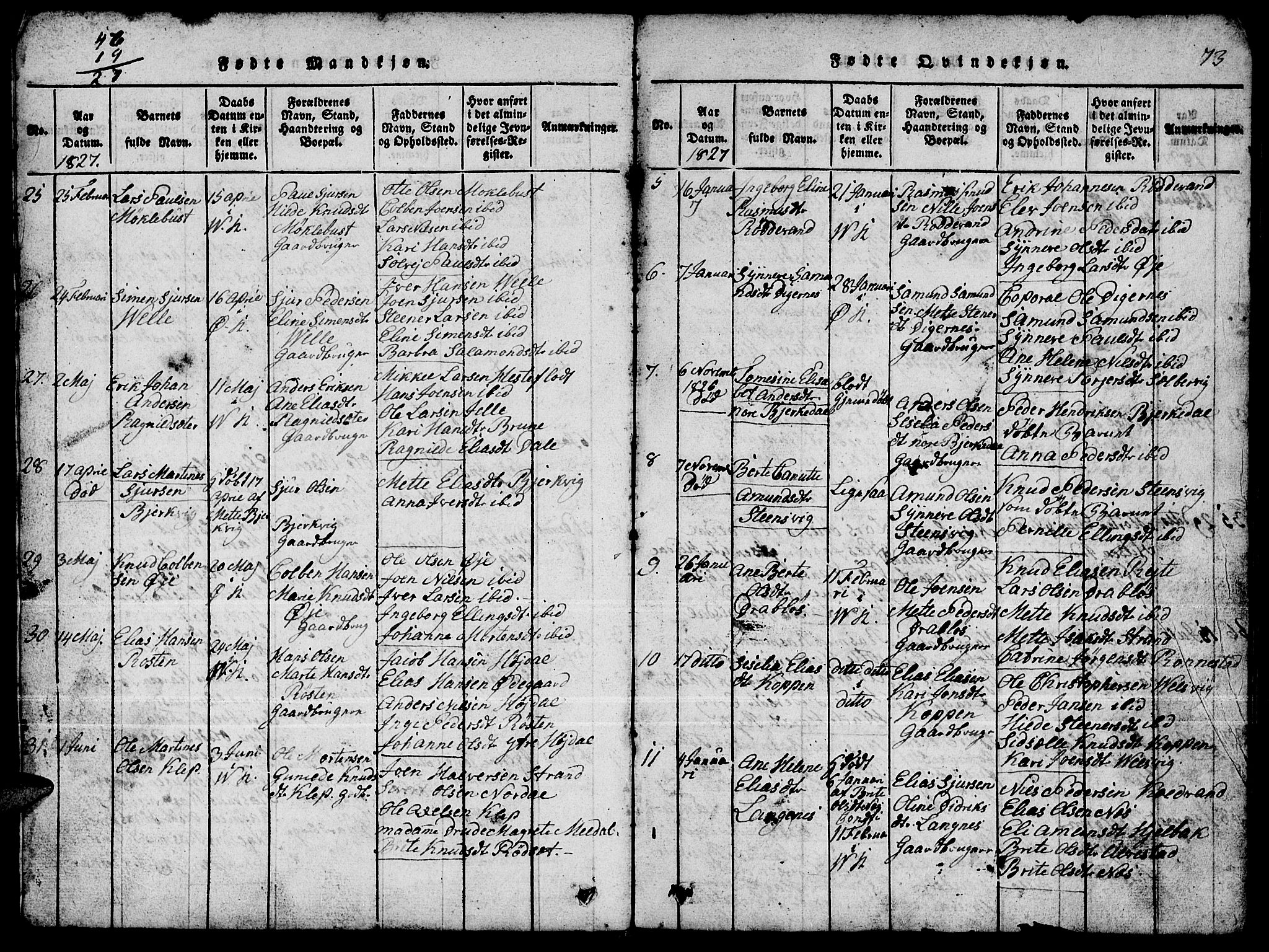 Ministerialprotokoller, klokkerbøker og fødselsregistre - Møre og Romsdal, AV/SAT-A-1454/511/L0155: Klokkerbok nr. 511C01, 1817-1829, s. 73