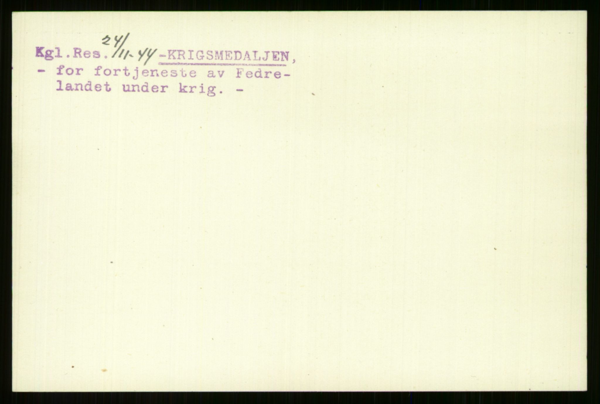 Direktoratet for sjømenn, AV/RA-S-3545/G/Gi/L0005: Kartotek over krigsdekorasjoner tildelt nordmenn under krigen, 1940-1945, s. 1072