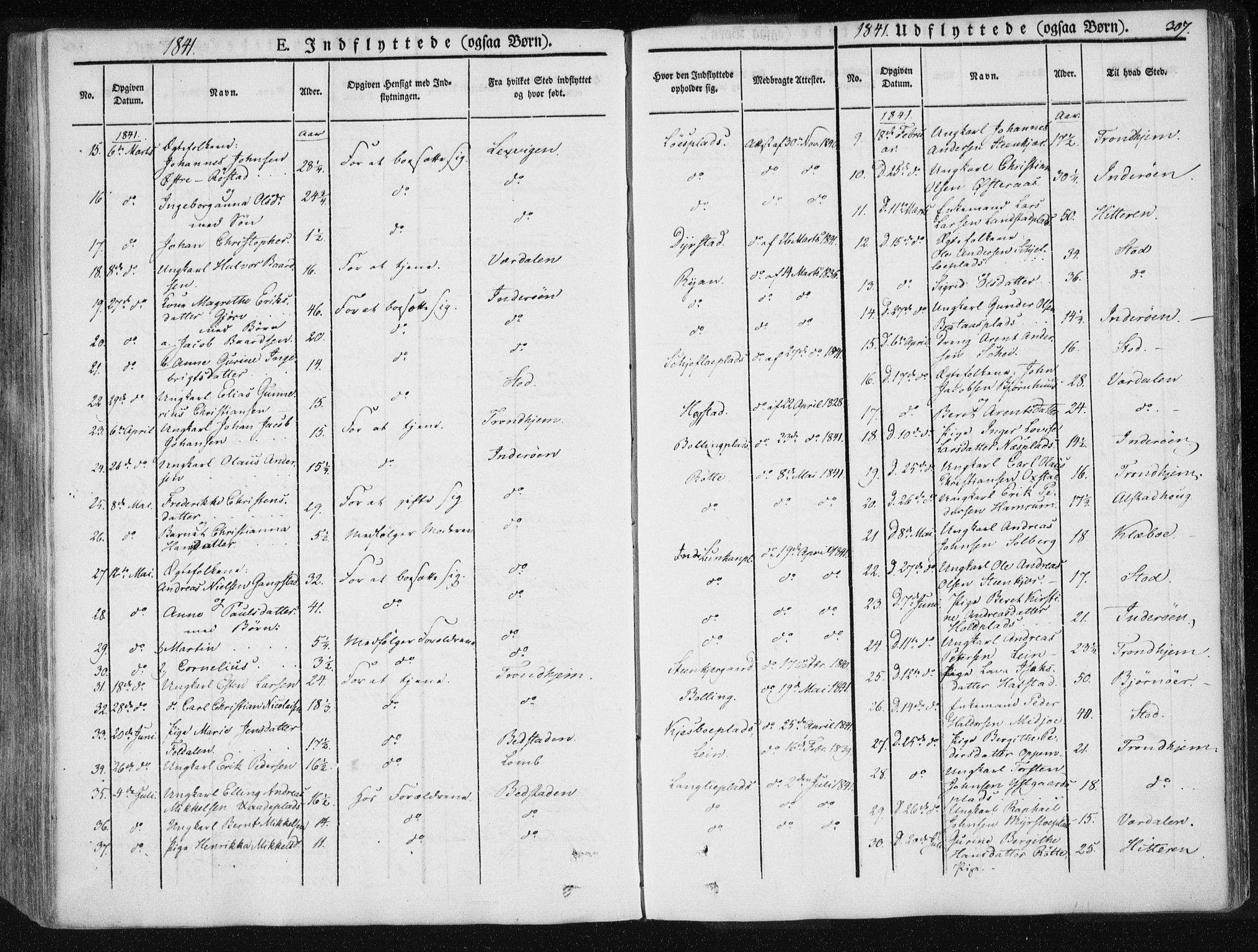 Ministerialprotokoller, klokkerbøker og fødselsregistre - Nord-Trøndelag, AV/SAT-A-1458/735/L0339: Ministerialbok nr. 735A06 /1, 1836-1848, s. 307