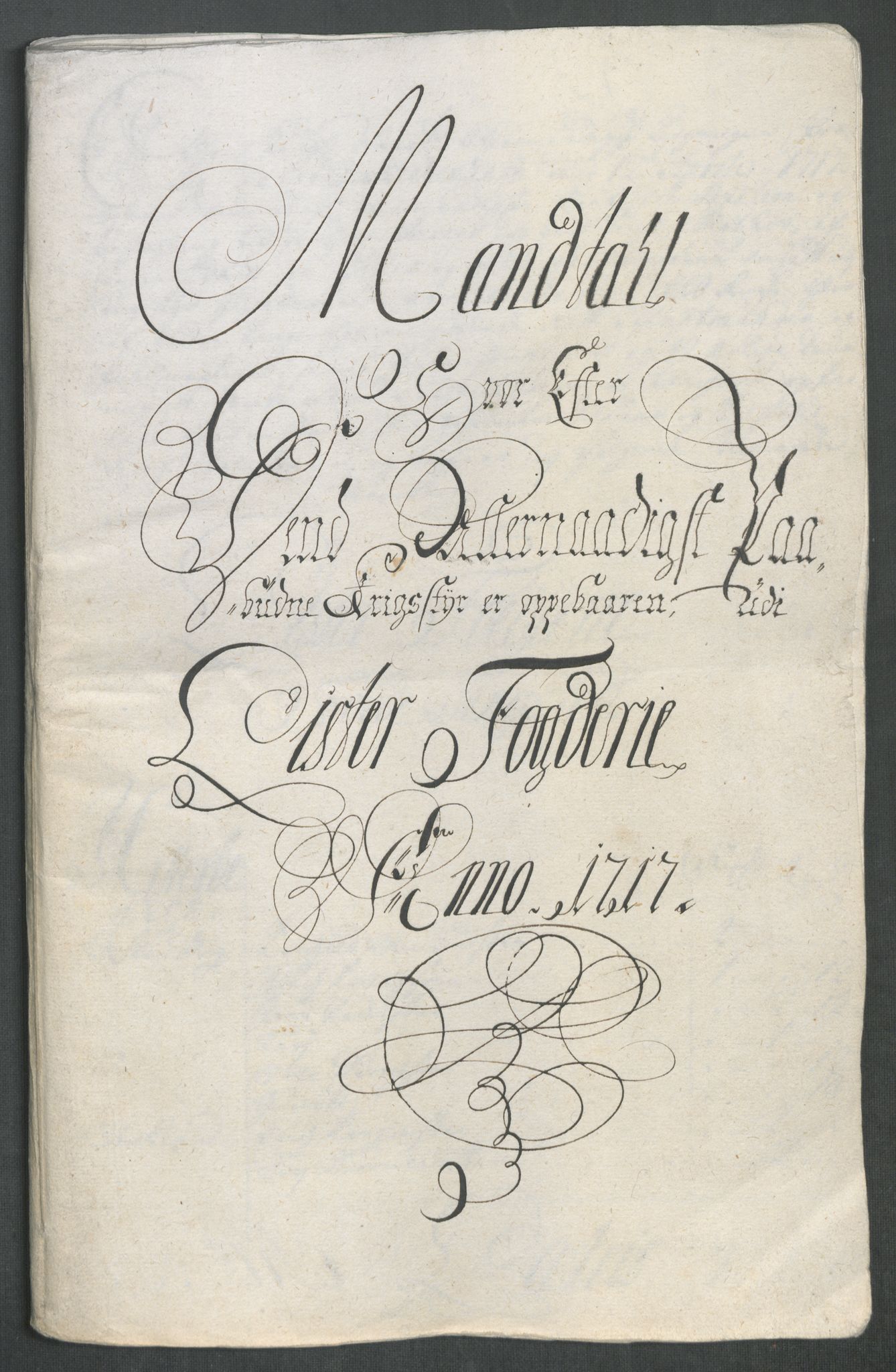 Rentekammeret inntil 1814, Reviderte regnskaper, Fogderegnskap, AV/RA-EA-4092/R43/L2561: Fogderegnskap Lista og Mandal, 1717, s. 76