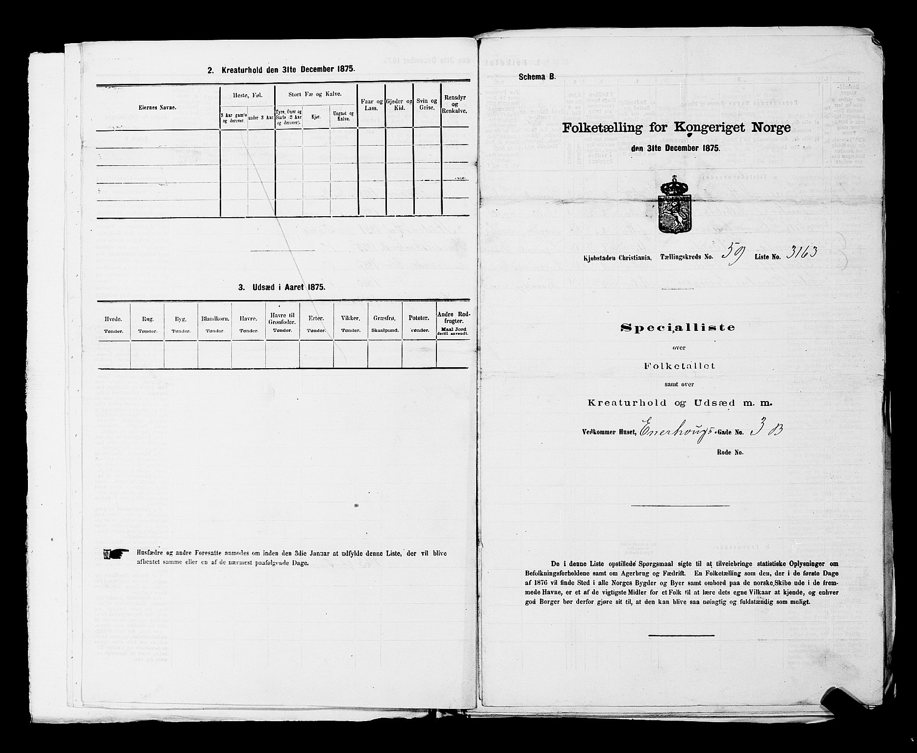 RA, Folketelling 1875 for 0301 Kristiania kjøpstad, 1875, s. 8760