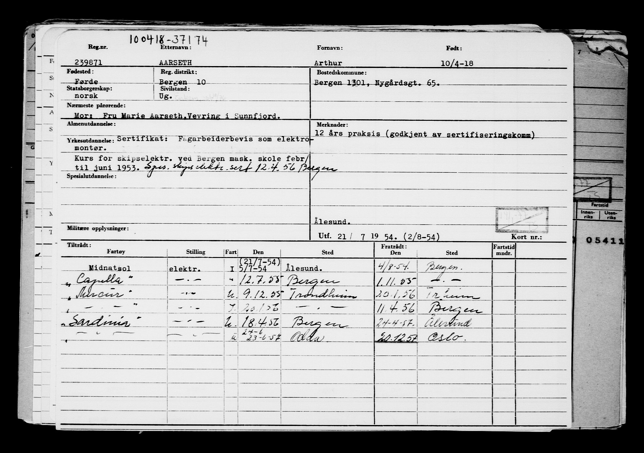 Direktoratet for sjømenn, AV/RA-S-3545/G/Gb/L0157: Hovedkort, 1918, s. 211