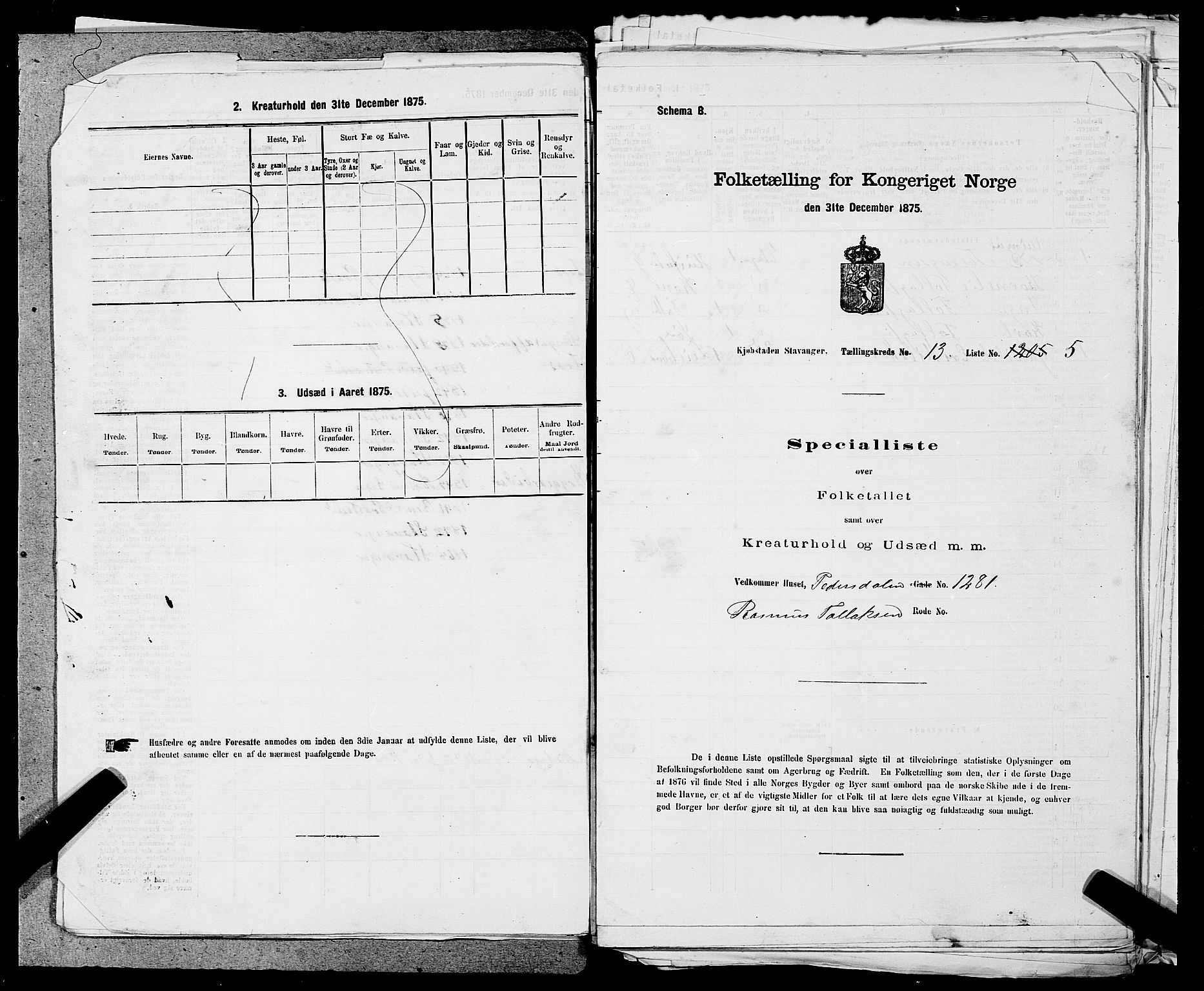 SAST, Folketelling 1875 for 1103 Stavanger kjøpstad, 1875, s. 2514