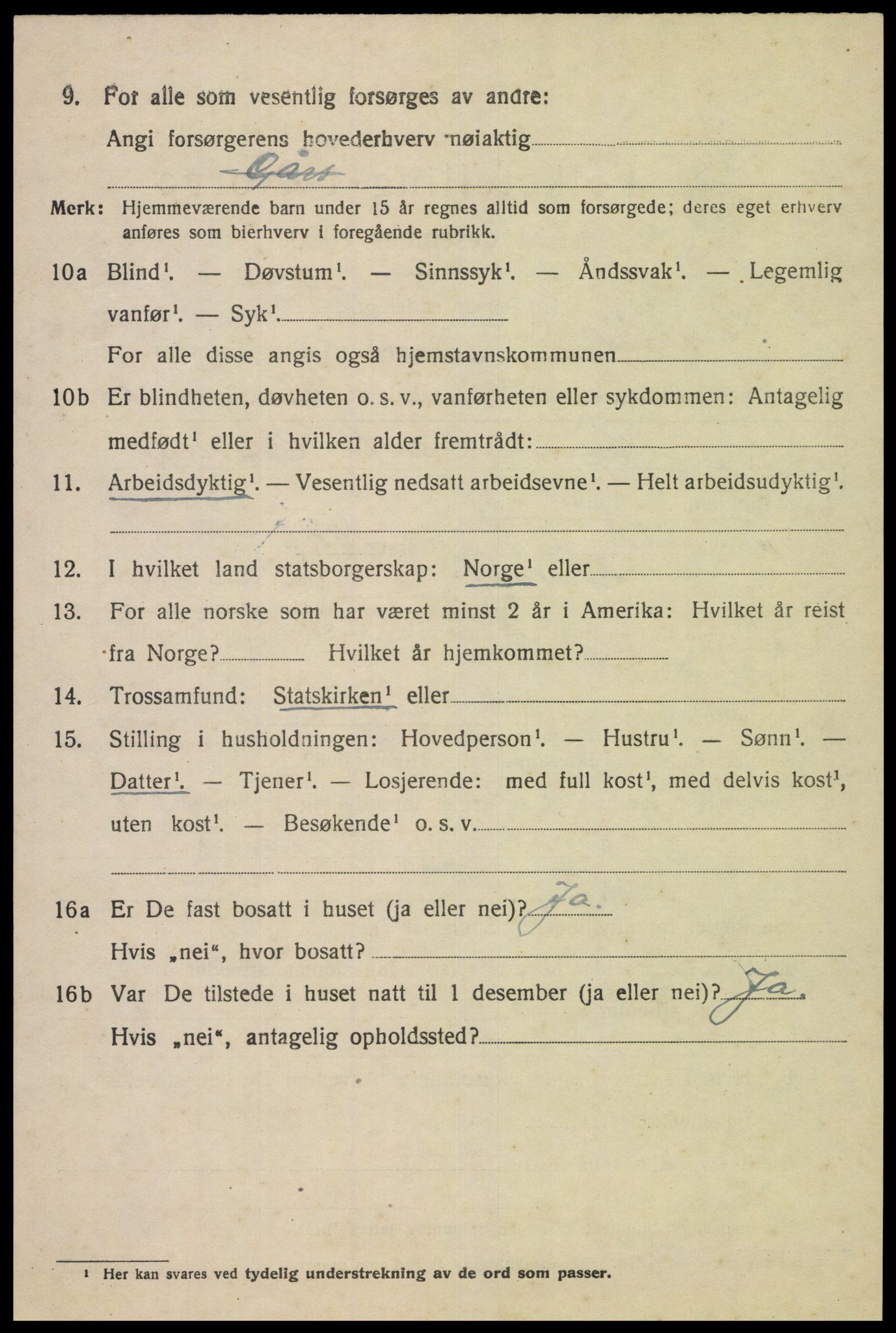 SAK, Folketelling 1920 for 1036 Fjotland herred, 1920, s. 2401