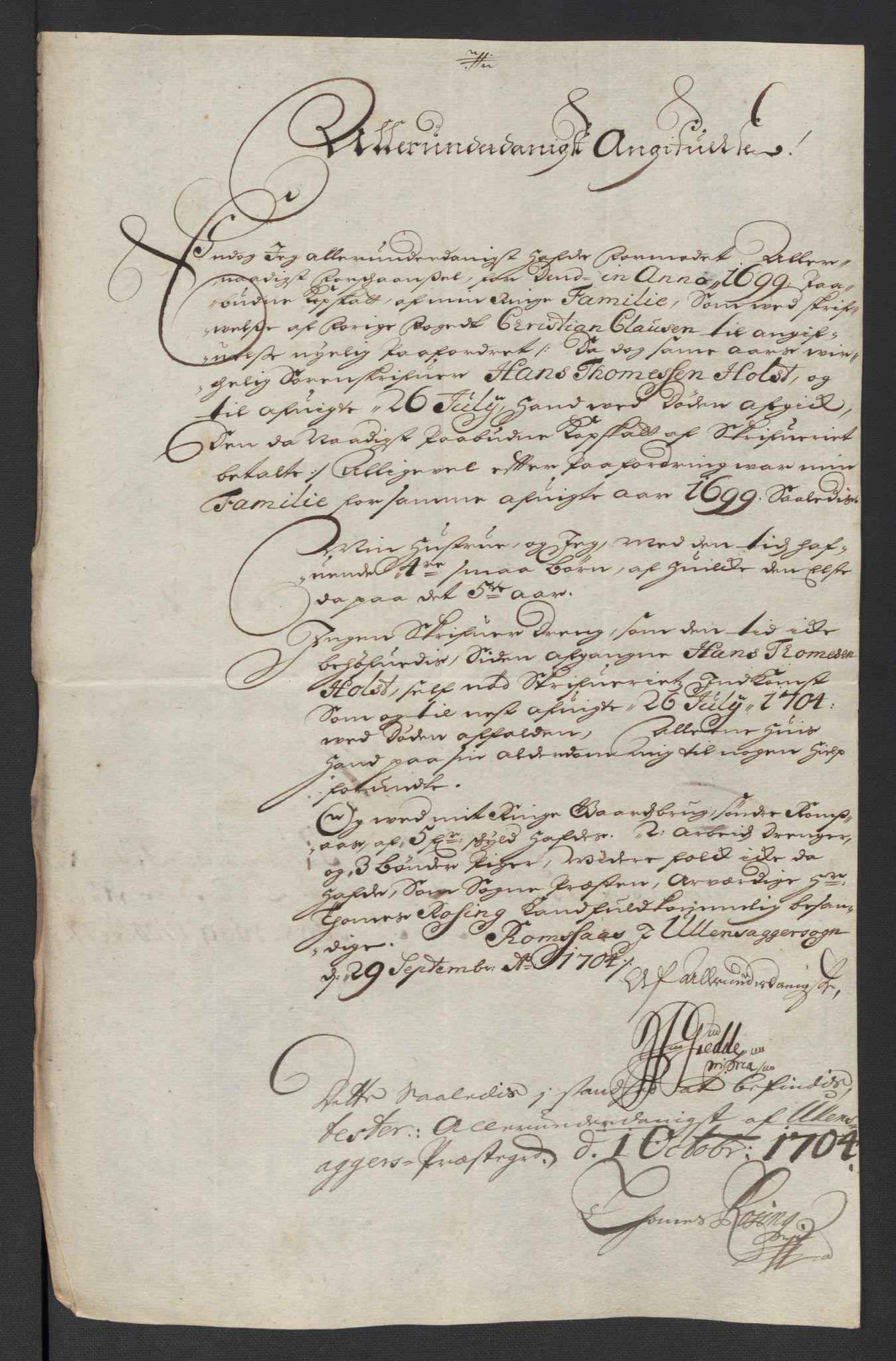 Rentekammeret inntil 1814, Reviderte regnskaper, Fogderegnskap, AV/RA-EA-4092/R12/L0715: Fogderegnskap Øvre Romerike, 1698-1701, s. 170