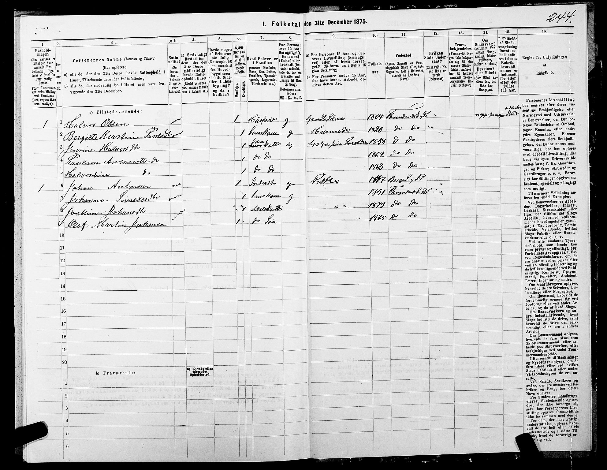 SATØ, Folketelling 1875 for 1914P Trondenes prestegjeld, 1875, s. 7244