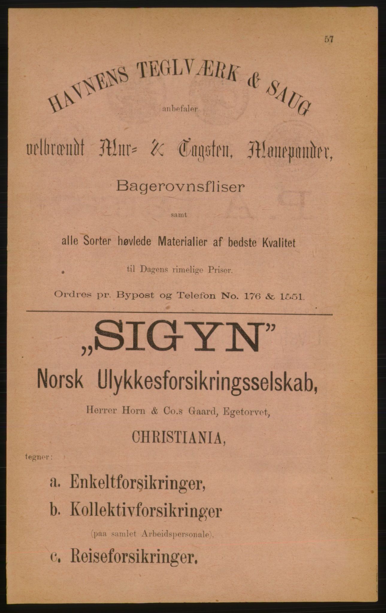 Kristiania/Oslo adressebok, PUBL/-, 1888, s. 57