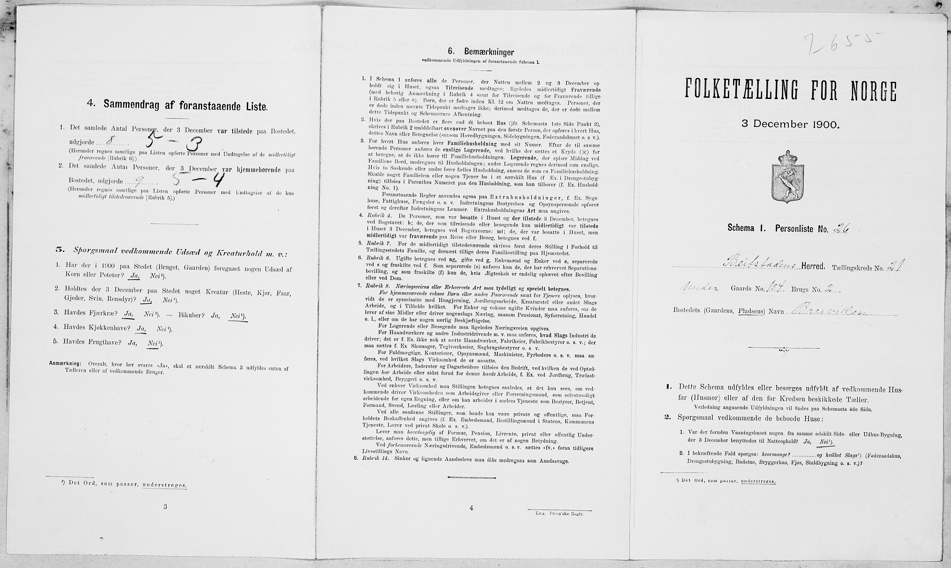 SAT, Folketelling 1900 for 1727 Beitstad herred, 1900, s. 1482