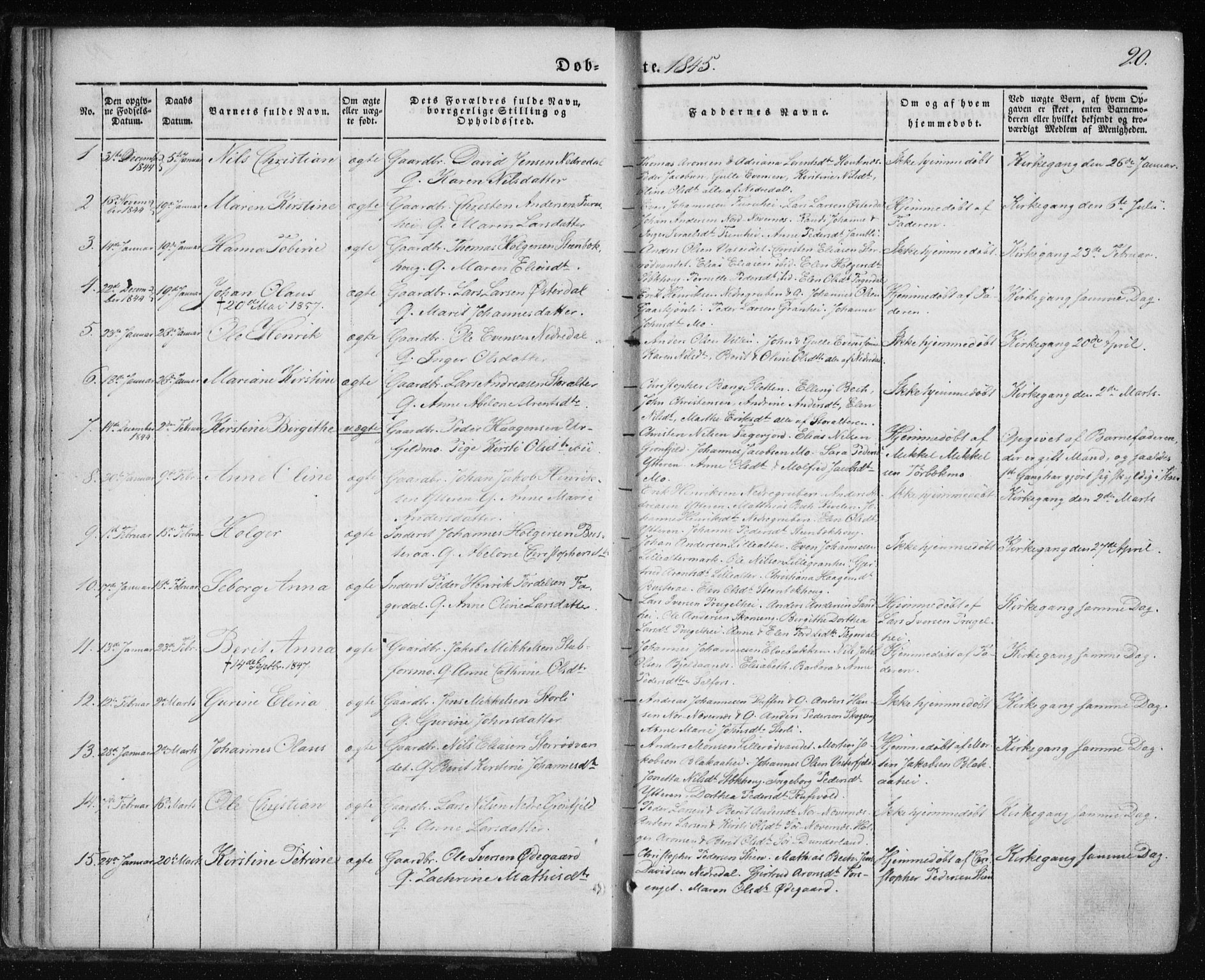 Ministerialprotokoller, klokkerbøker og fødselsregistre - Nordland, AV/SAT-A-1459/827/L0391: Ministerialbok nr. 827A03, 1842-1852, s. 20
