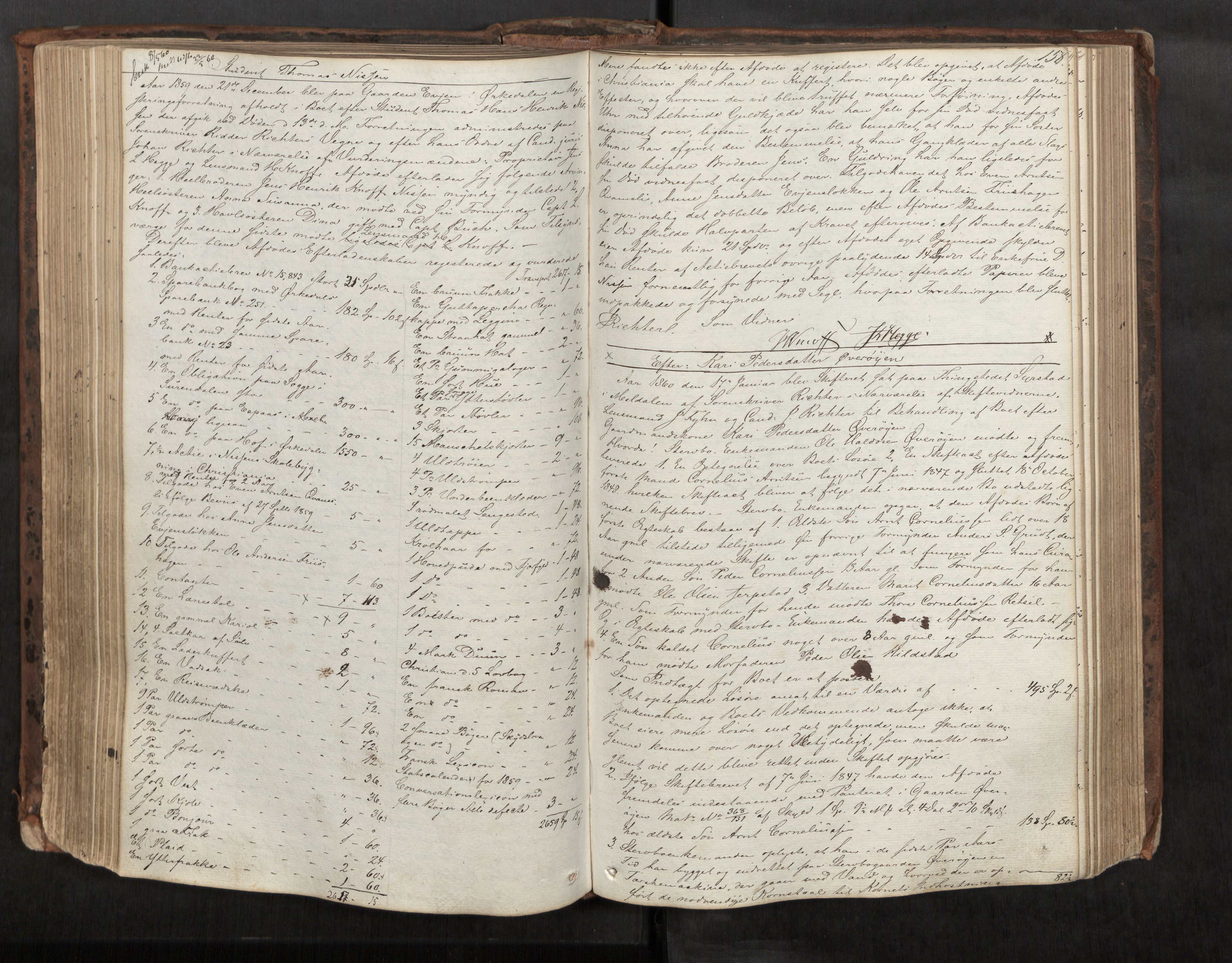 Orkdal sorenskriveri, AV/SAT-A-4169/1/3/3B/L0004: Skiftebehandlingsprotokoll, 1851-1870, s. 158