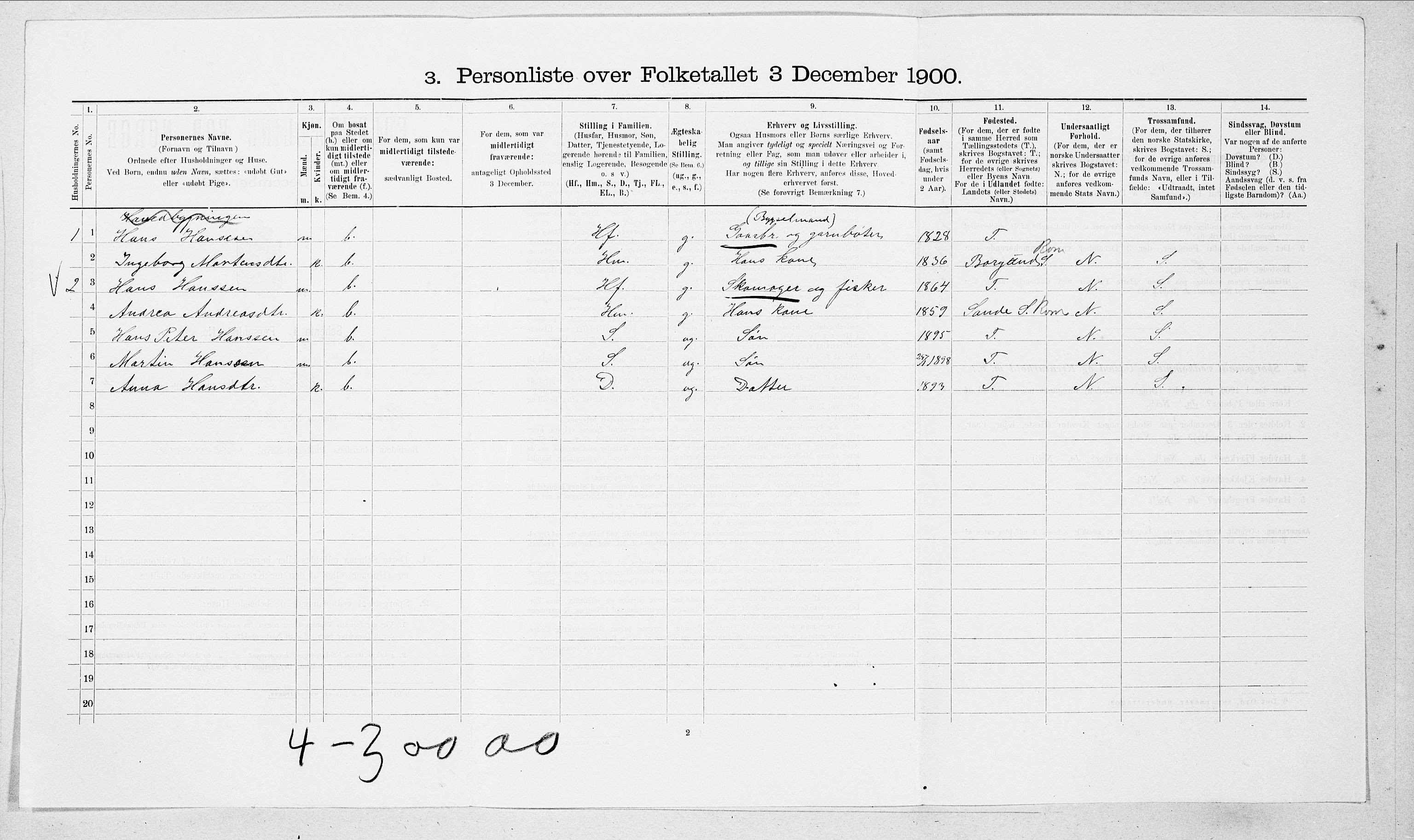 SAT, Folketelling 1900 for 1515 Herøy herred, 1900, s. 399