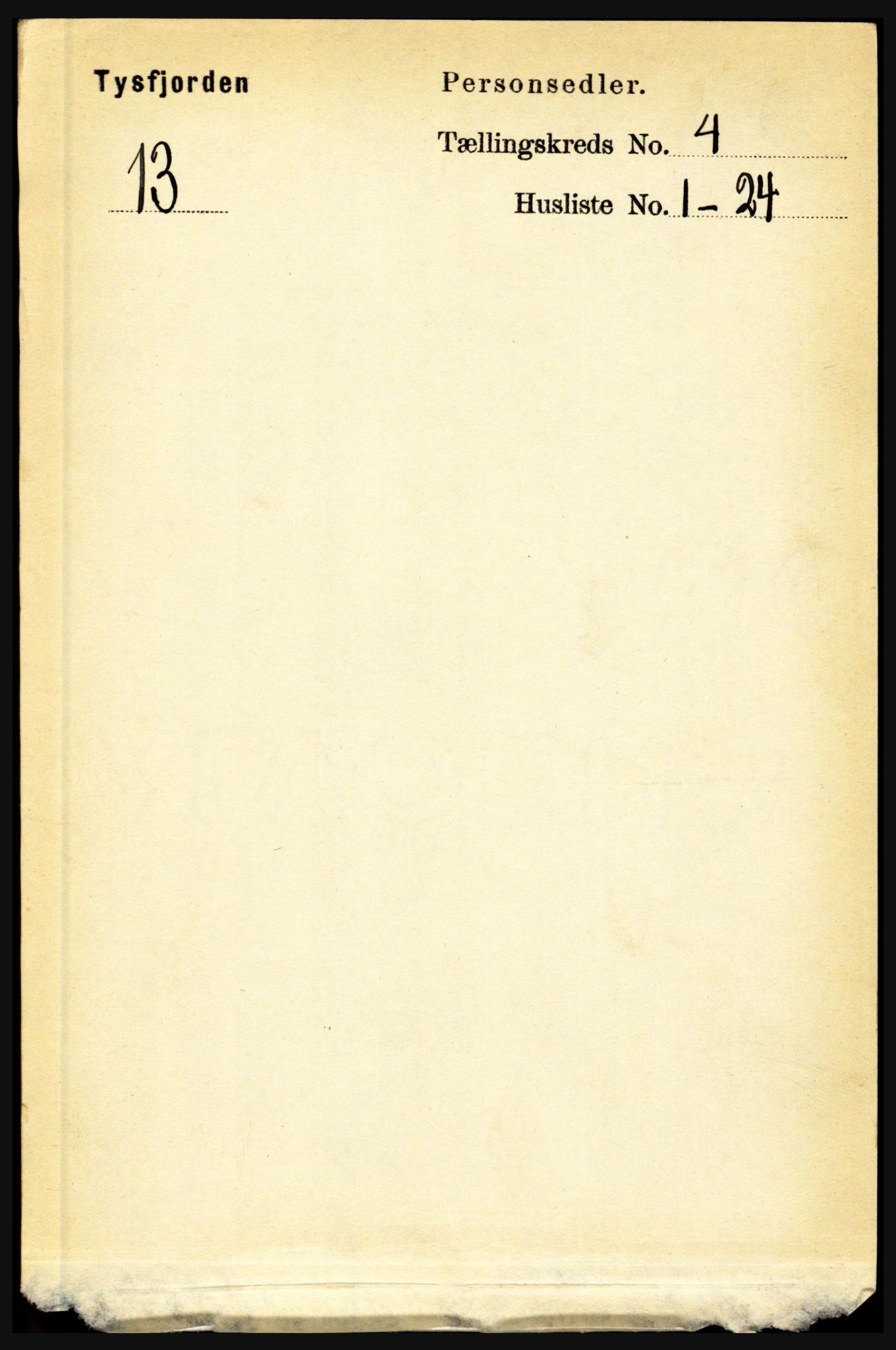 RA, Folketelling 1891 for 1850 Tysfjord herred, 1891, s. 1394
