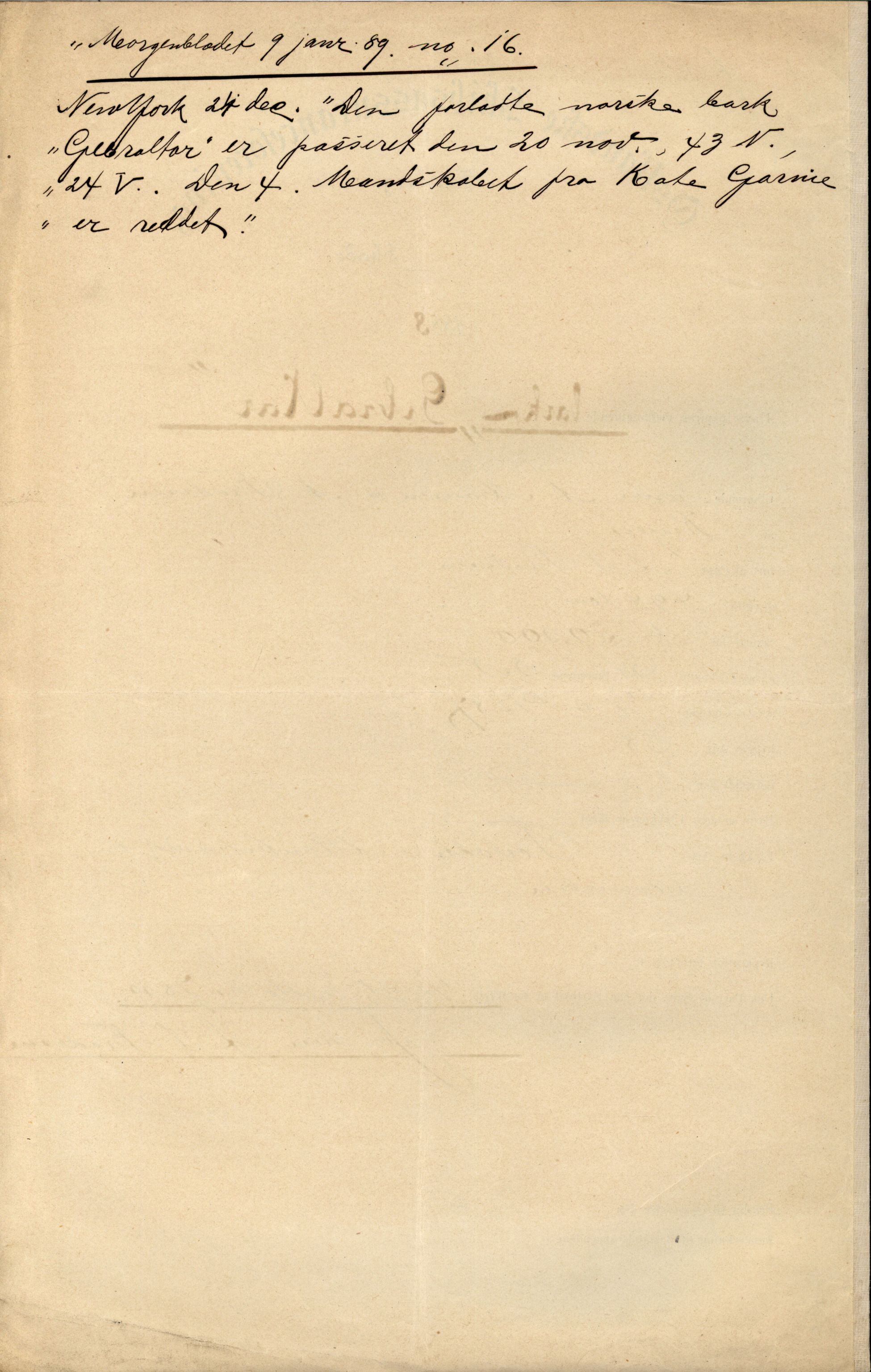 Pa 63 - Østlandske skibsassuranceforening, VEMU/A-1079/G/Ga/L0022/0005: Havaridokumenter / Gjendin, Gibraltar, Granen, 1888, s. 14