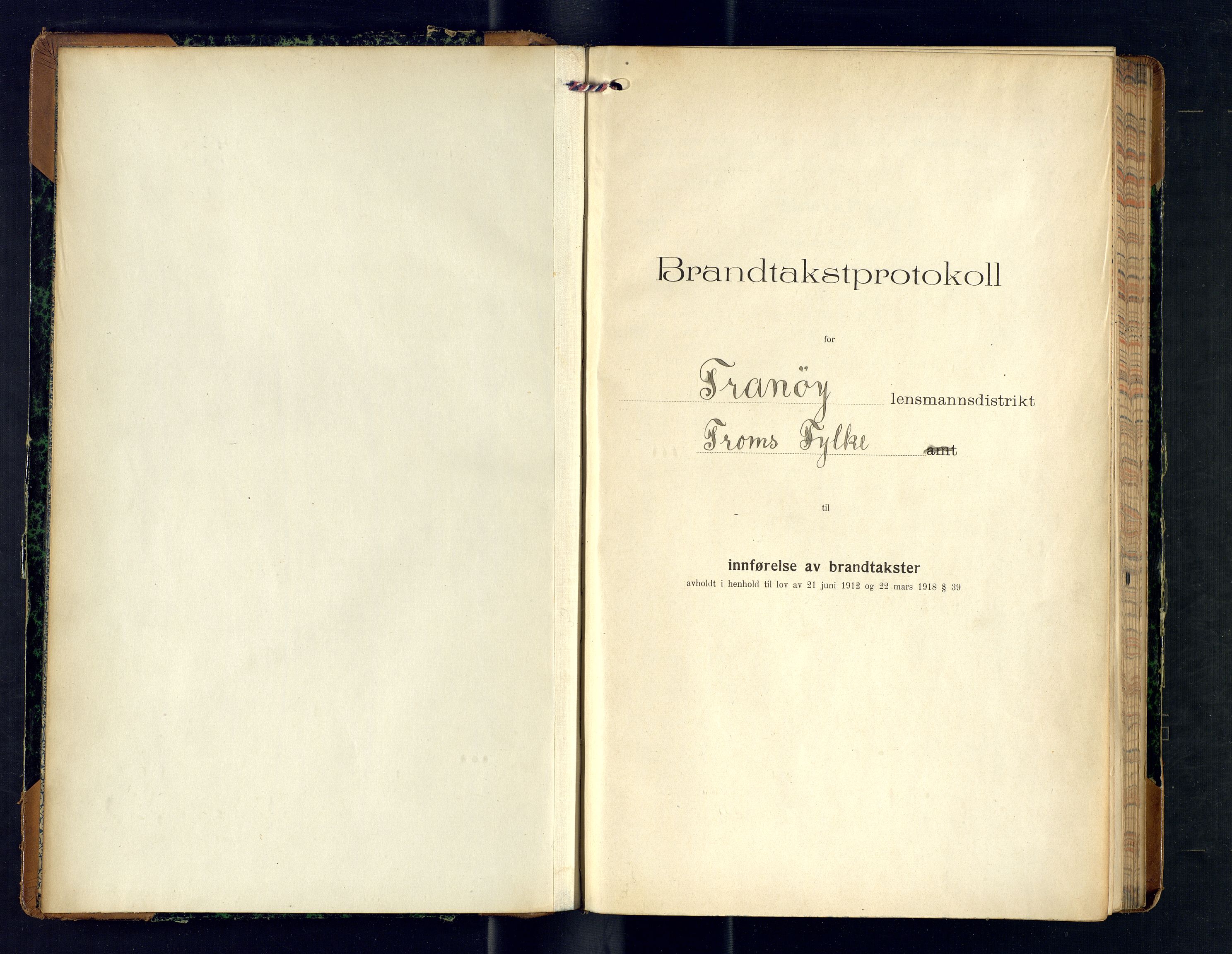 Tranøy lensmannskontor (Sørreisa lensmannskontor), AV/SATØ-SATØ-46/1/F/Fq/Fqc/L0260: Branntakstprotokoller, 1919-1921