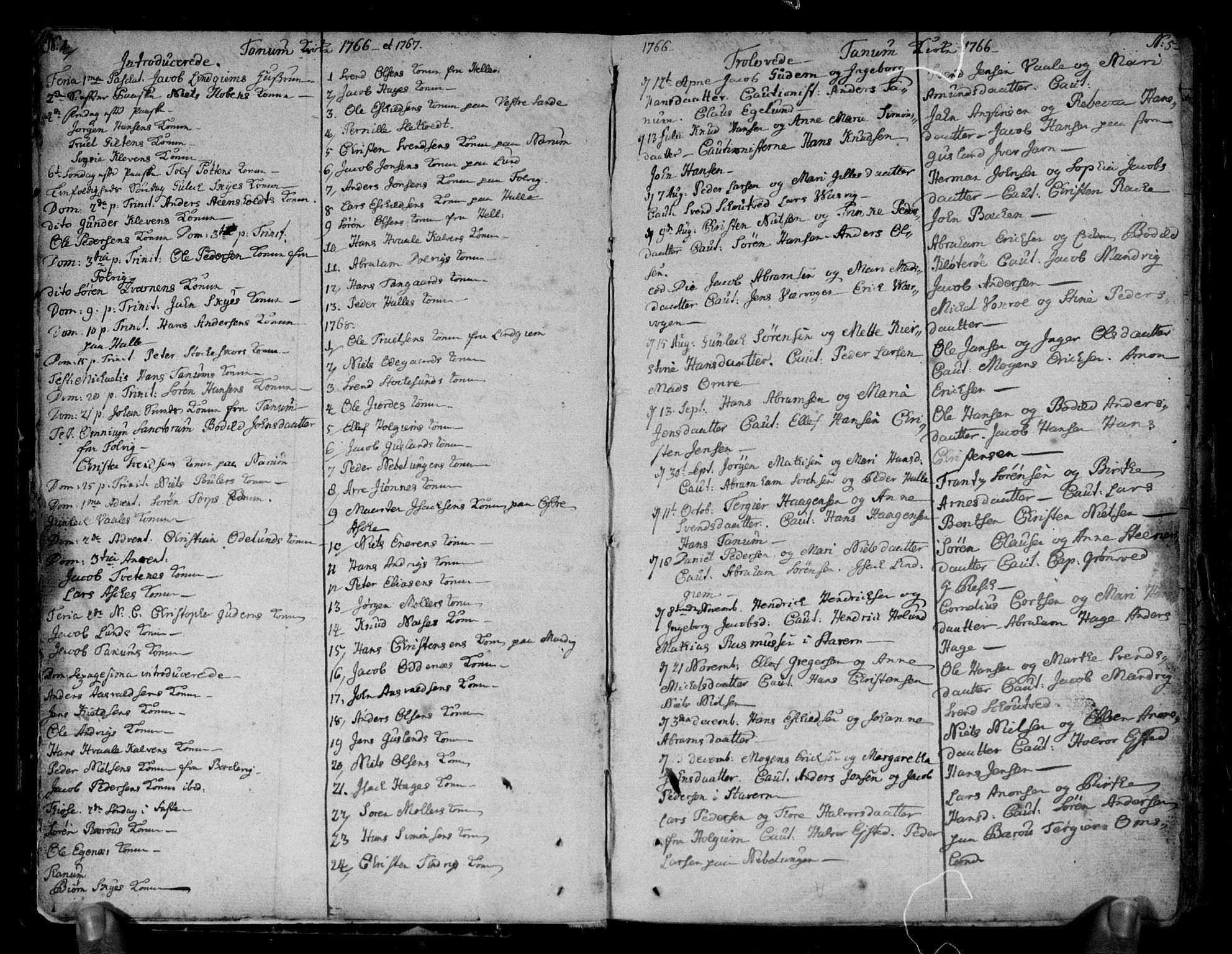 Brunlanes kirkebøker, SAKO/A-342/F/Fa/L0001: Ministerialbok nr. I 1, 1766-1801, s. 4-5
