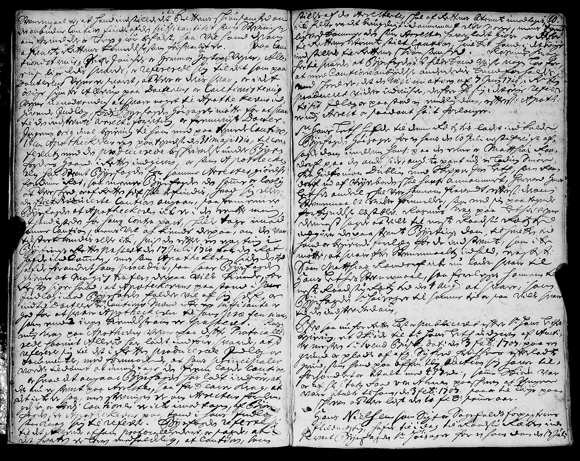 Trondheim magistrat, SAT/A-4372/A/Aa/L0010: Rådstueprotokoller, 1710-1714, s. 10