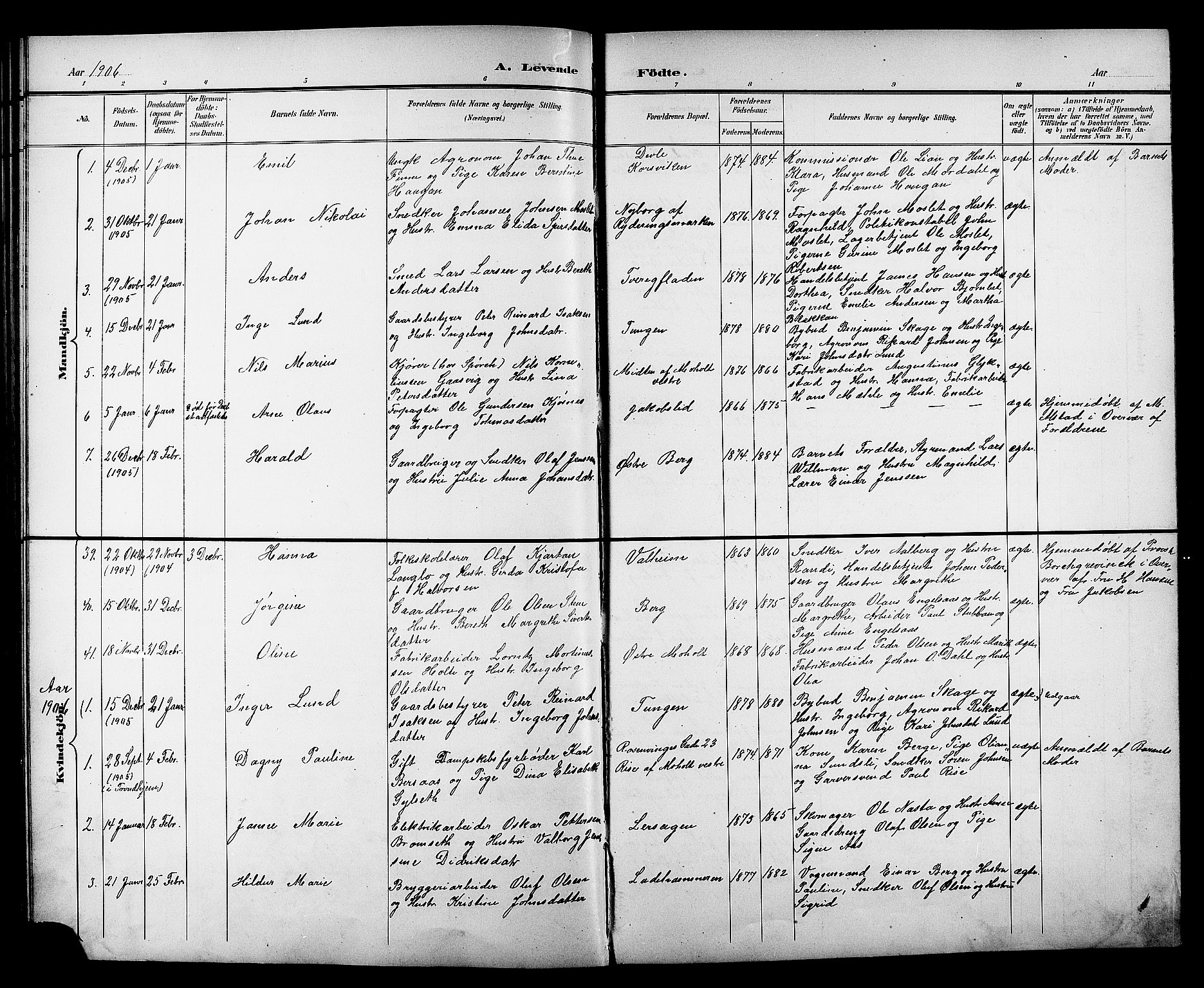 Ministerialprotokoller, klokkerbøker og fødselsregistre - Sør-Trøndelag, SAT/A-1456/606/L0313: Klokkerbok nr. 606C09, 1895-1910