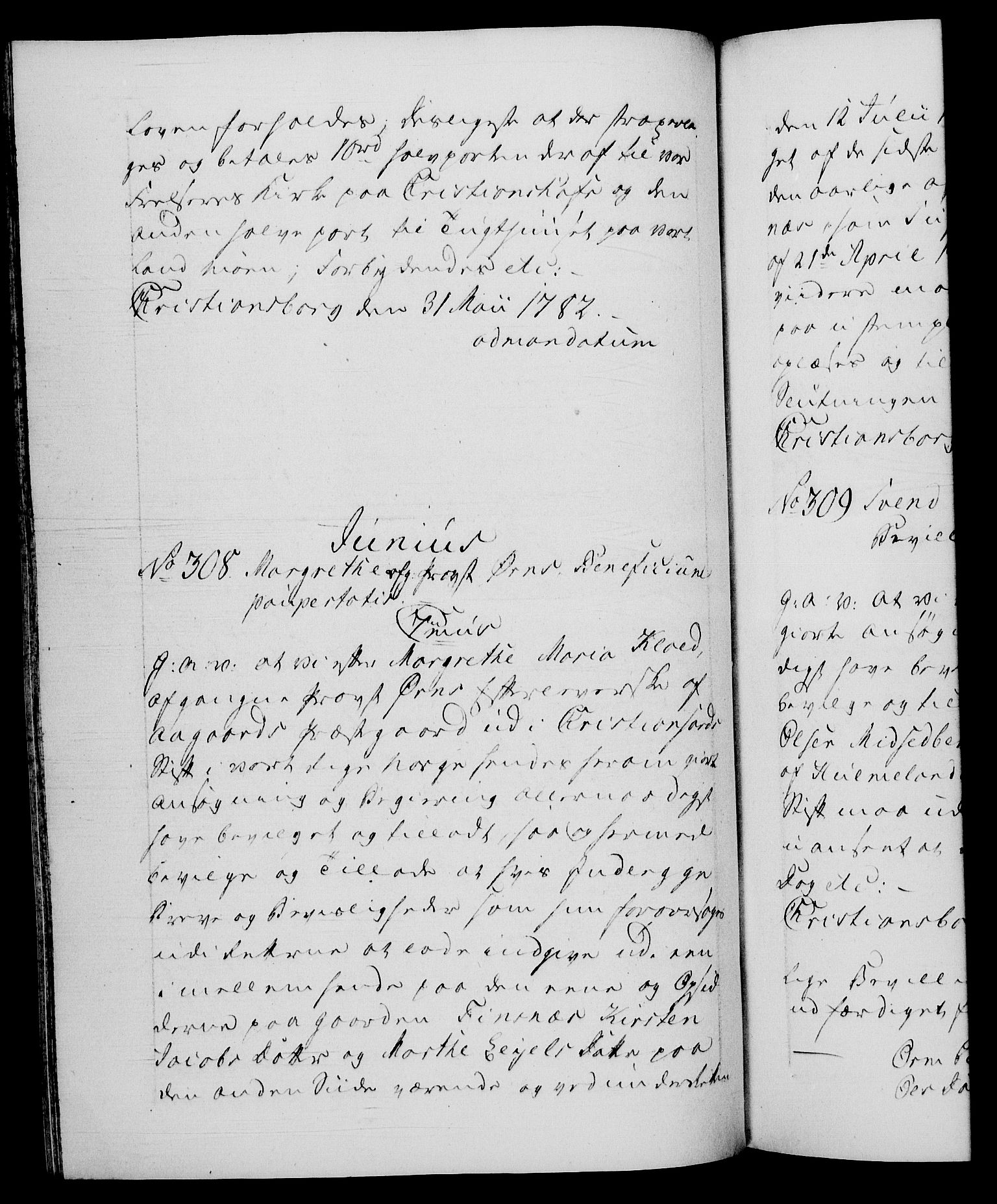 Danske Kanselli 1572-1799, AV/RA-EA-3023/F/Fc/Fca/Fcaa/L0049: Norske registre, 1782-1783, s. 175b