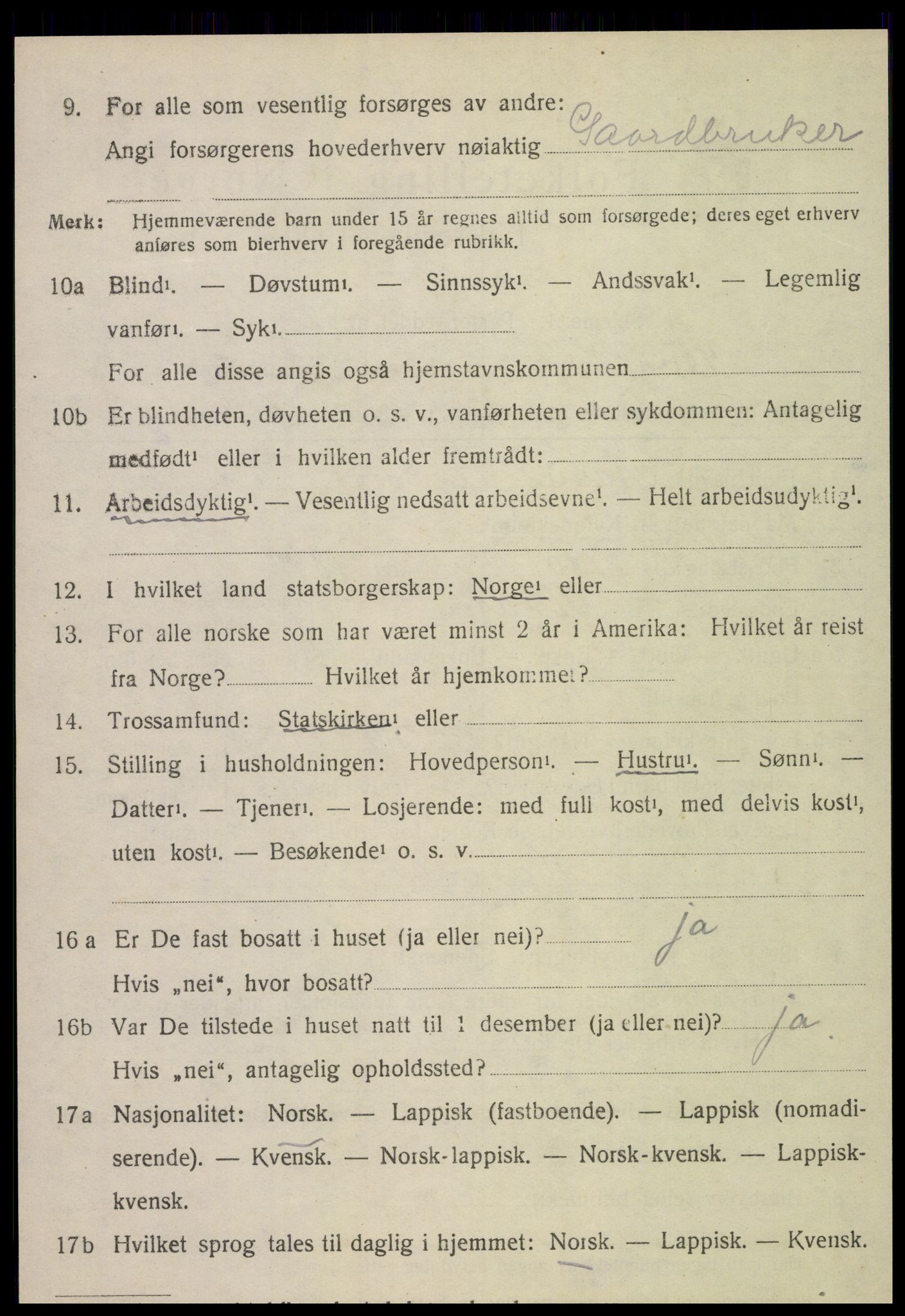 SAT, Folketelling 1920 for 1735 Kvam herred, 1920, s. 1398