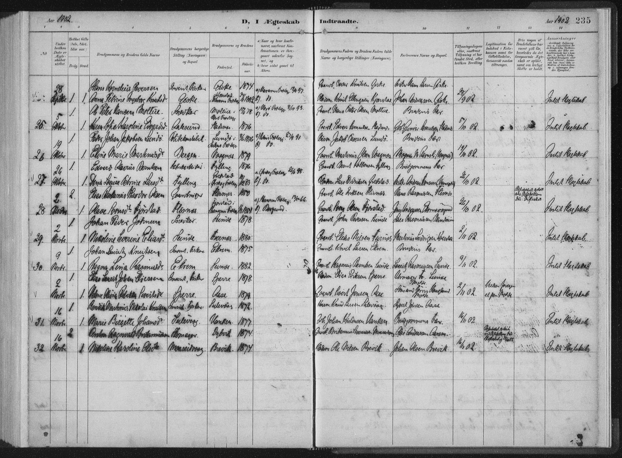 Ministerialprotokoller, klokkerbøker og fødselsregistre - Møre og Romsdal, AV/SAT-A-1454/528/L0405: Ministerialbok nr. 528A14, 1891-1906, s. 235