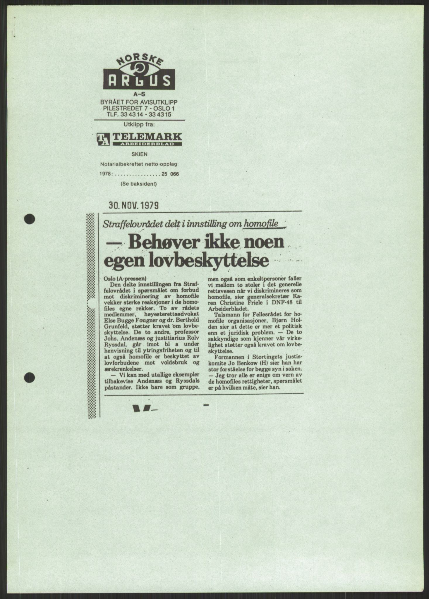 Det Norske Forbundet av 1948/Landsforeningen for Lesbisk og Homofil Frigjøring, AV/RA-PA-1216/D/Dc/L0001: §213, 1953-1989, s. 701